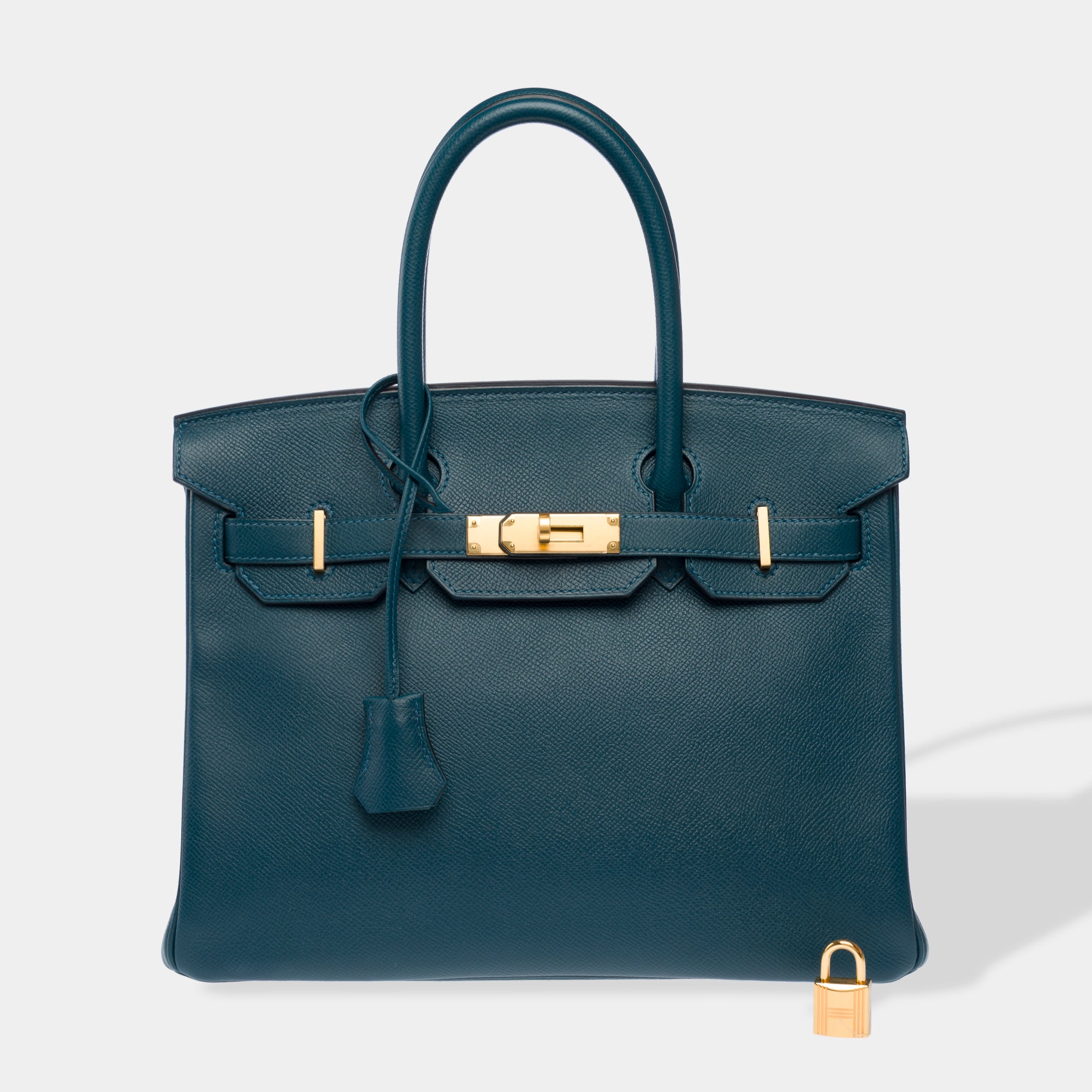 Sac HERMES Birkin 30 en Cuir Bleu - 103296