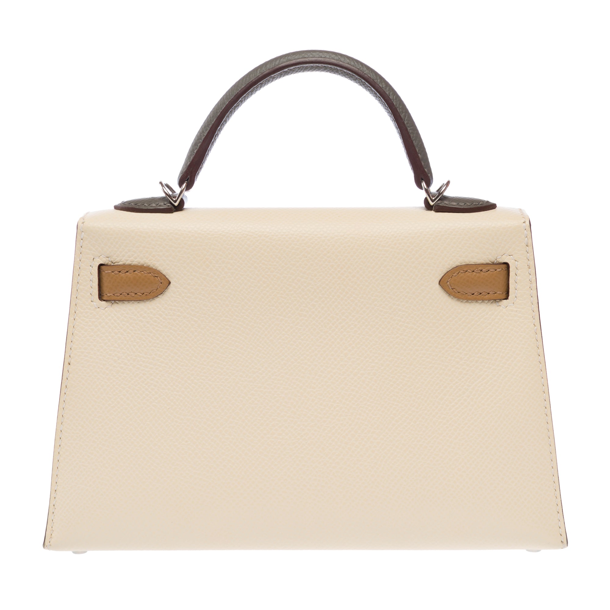 Sac HERMES Kelly Mini en Cuir Beige - 103281