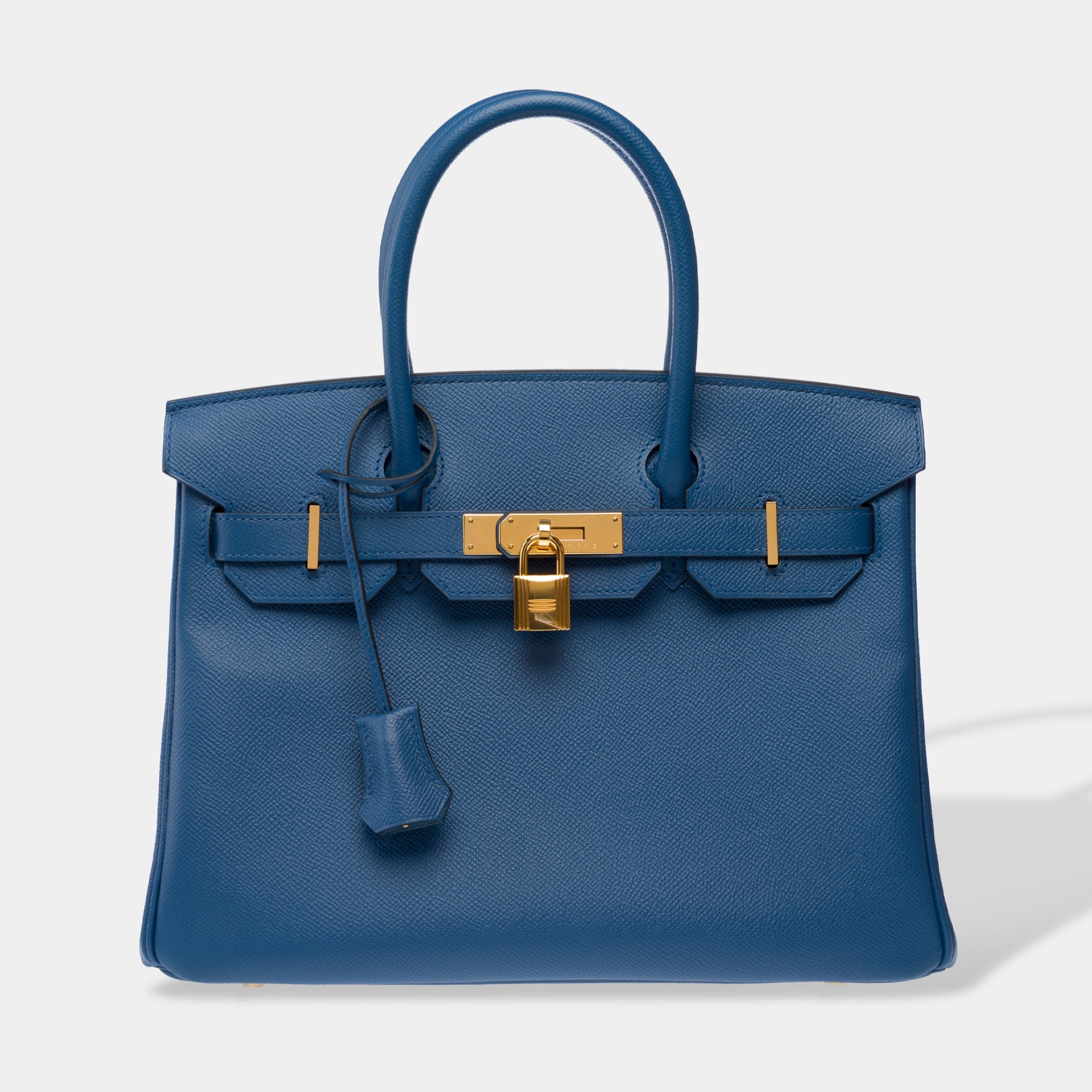 Sac HERMES Birkin 30 en Cuir Bleu - 103302