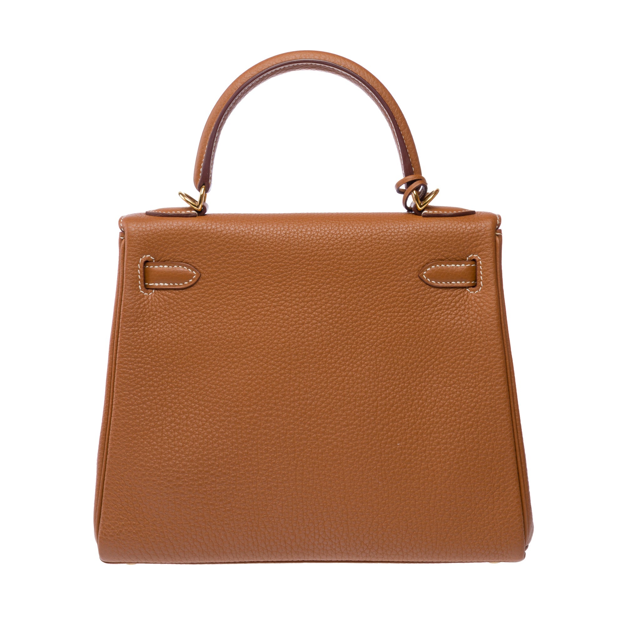 Sac HERMES Kelly 25 en Cuir Doré - 103311