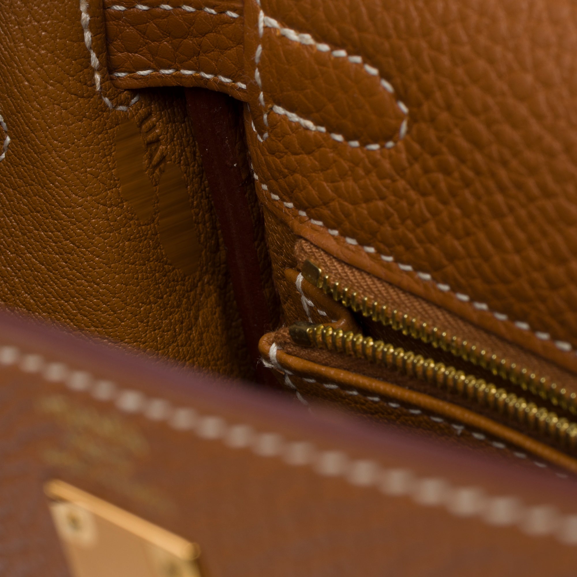 Sac HERMES Kelly 25 en Cuir Doré - 103311
