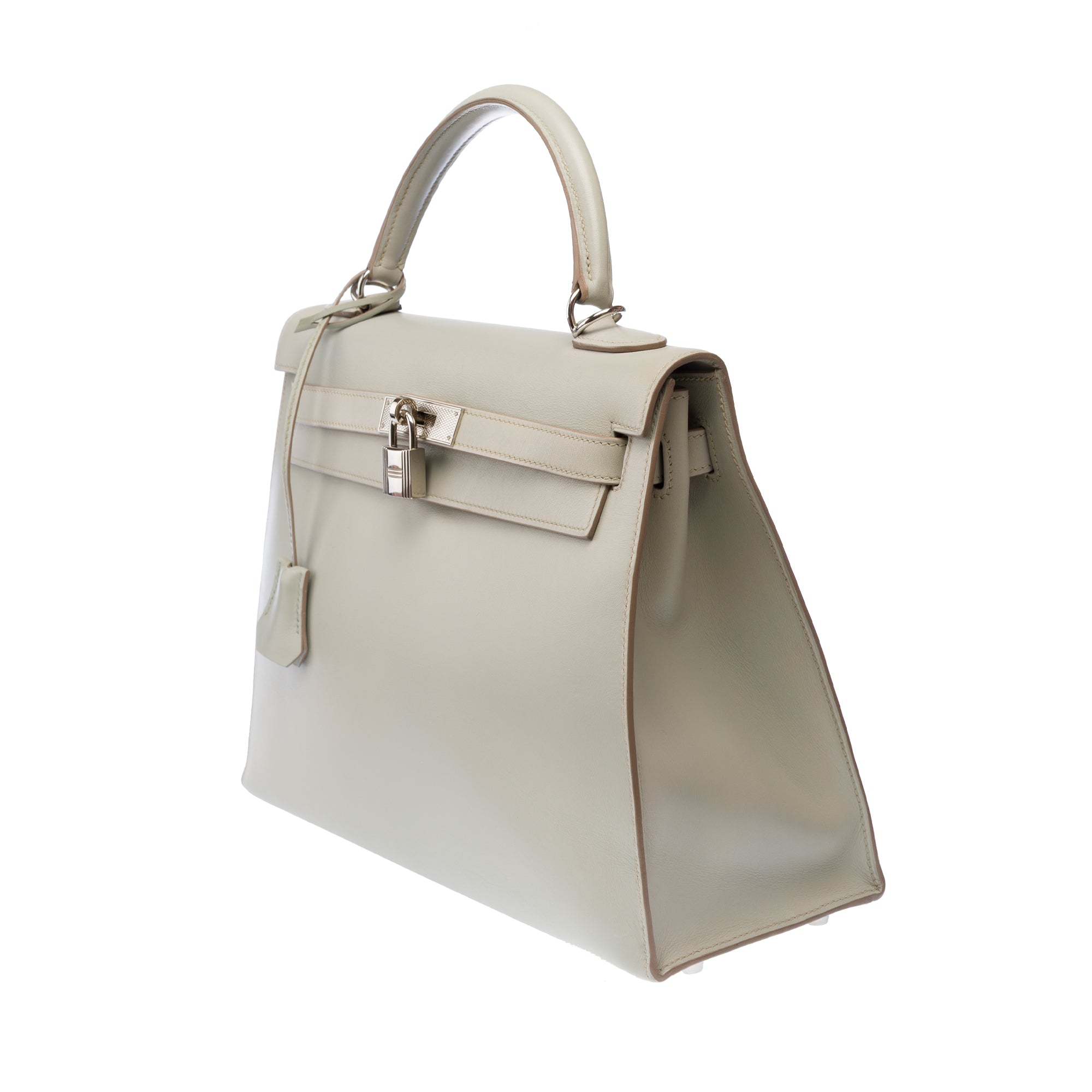 Sac HERMES Kelly 32 en Cuir Gris - 103303