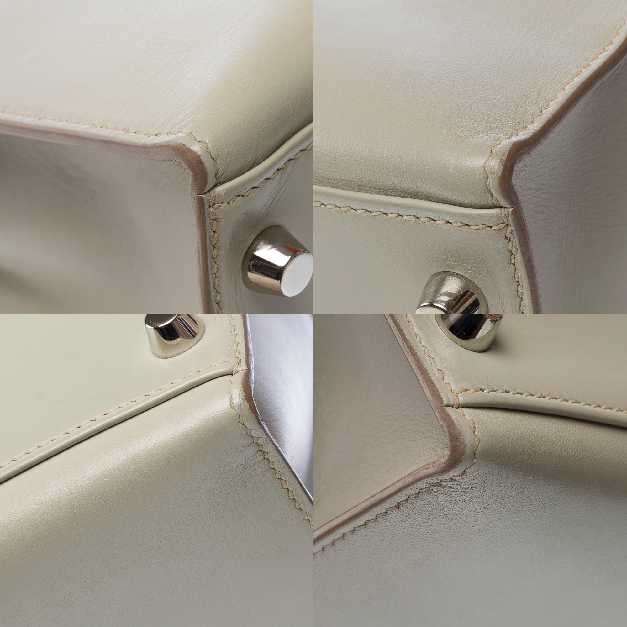 Sac HERMES Kelly 32 en Cuir Gris - 103303