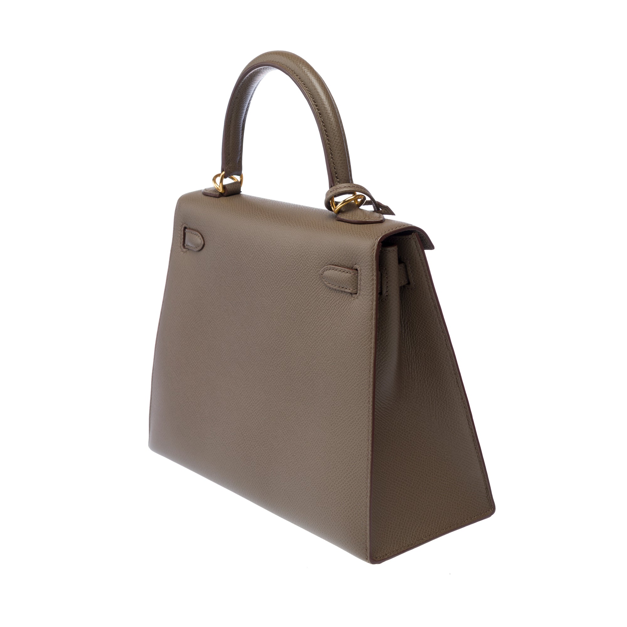 Sac HERMES Kelly 25 en Cuir Gris - 103308