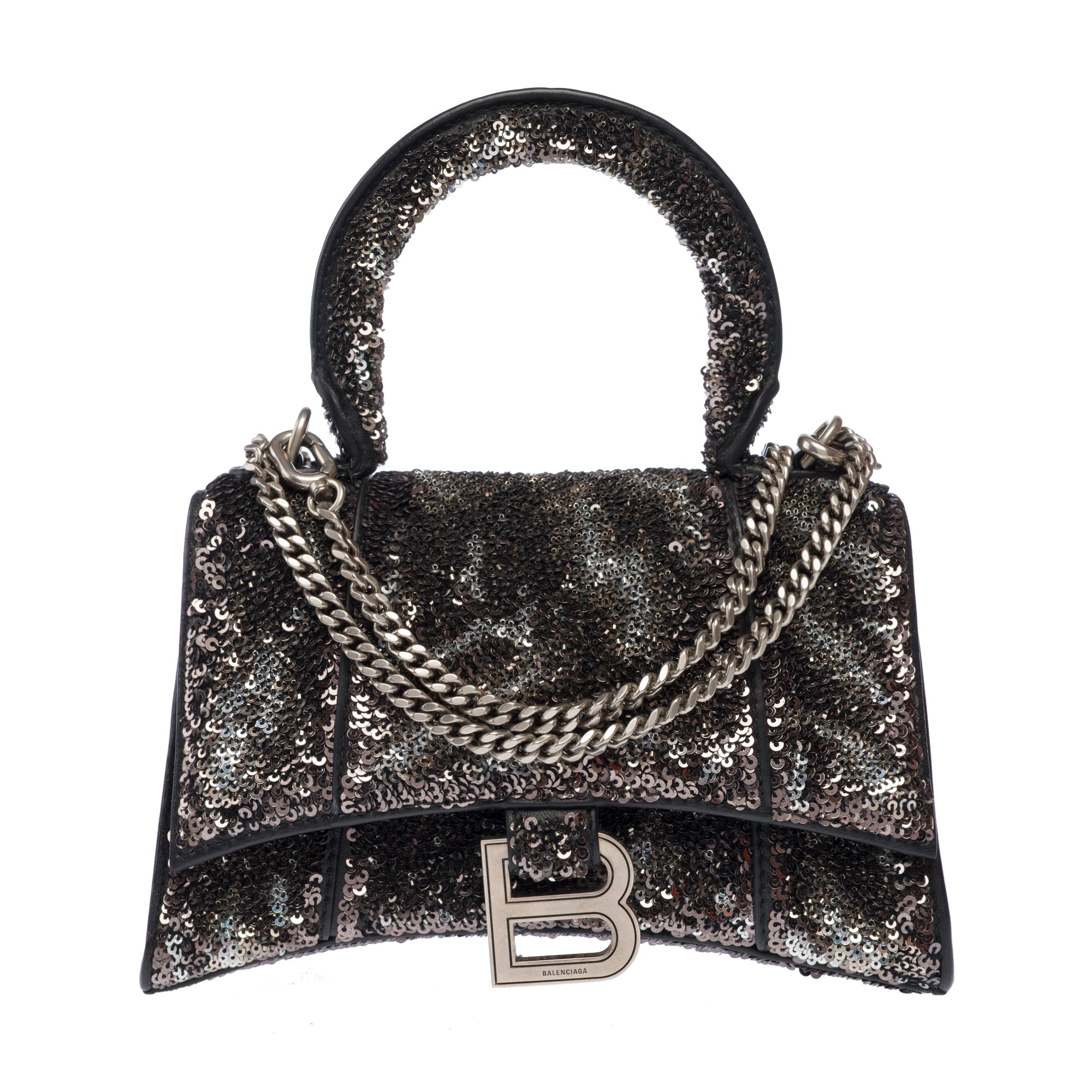 Sac BALENCIAGA Hourglass en Briller Argent - 103319