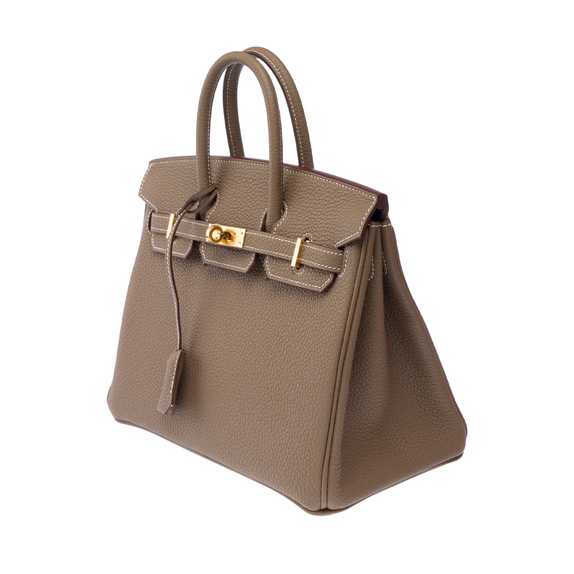 Sac HERMES Birkin 25 en Cuir Étoupe - 103324