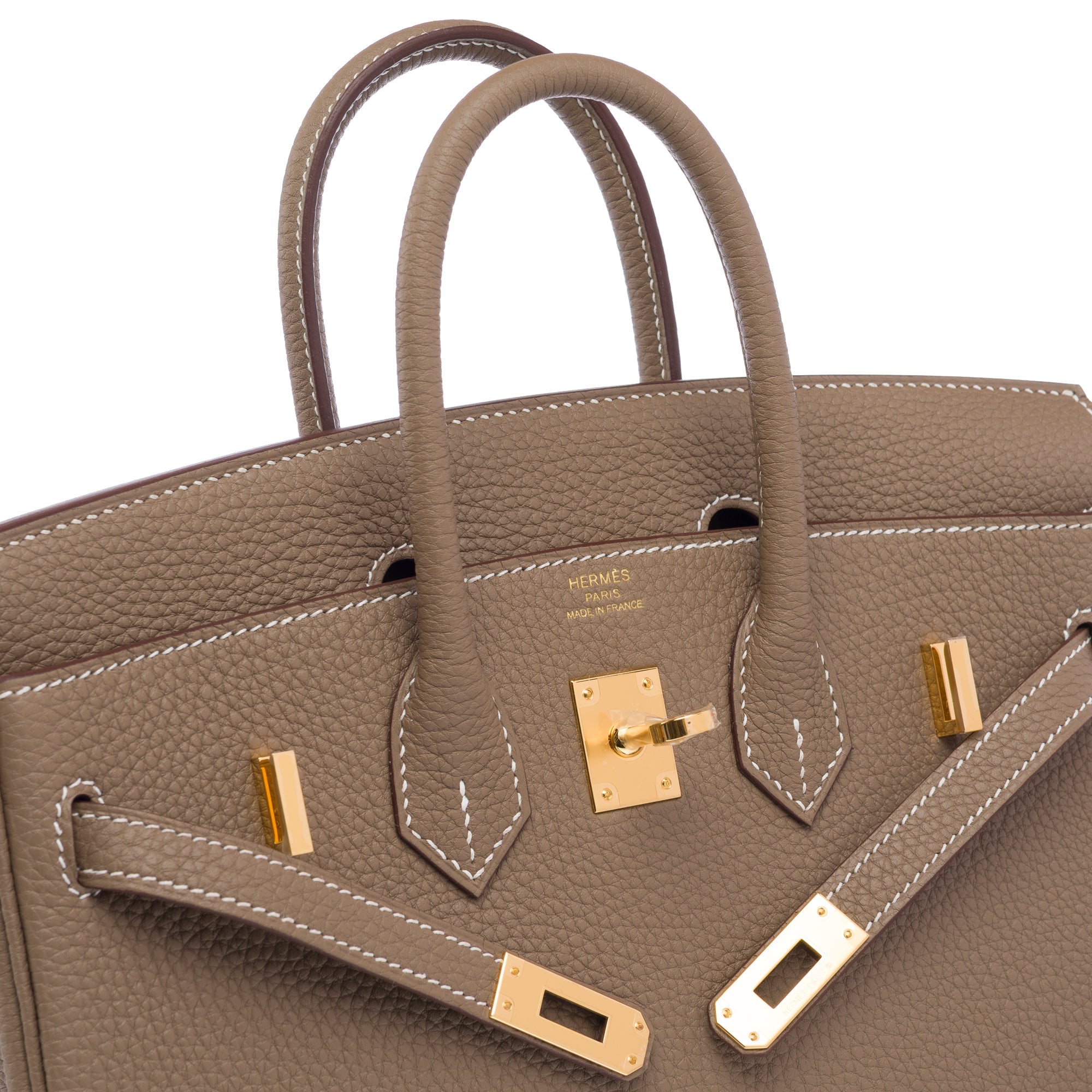 Sac HERMES Birkin 25 en Cuir Étoupe - 103324