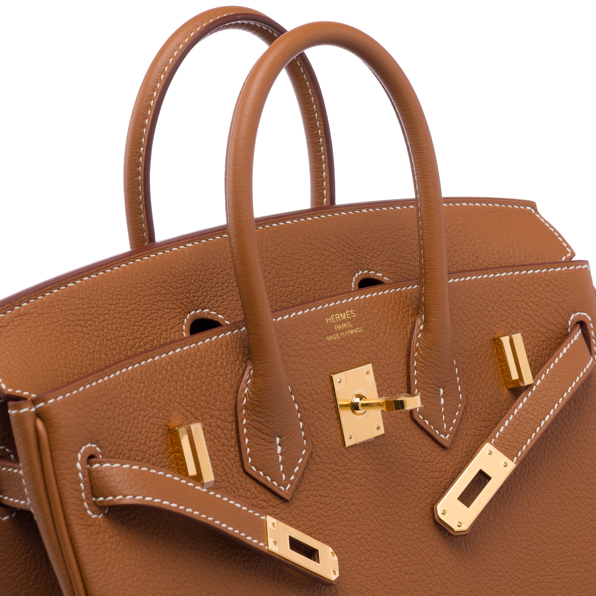 Sac HERMES Birkin 25 en Cuir Doré - 103325