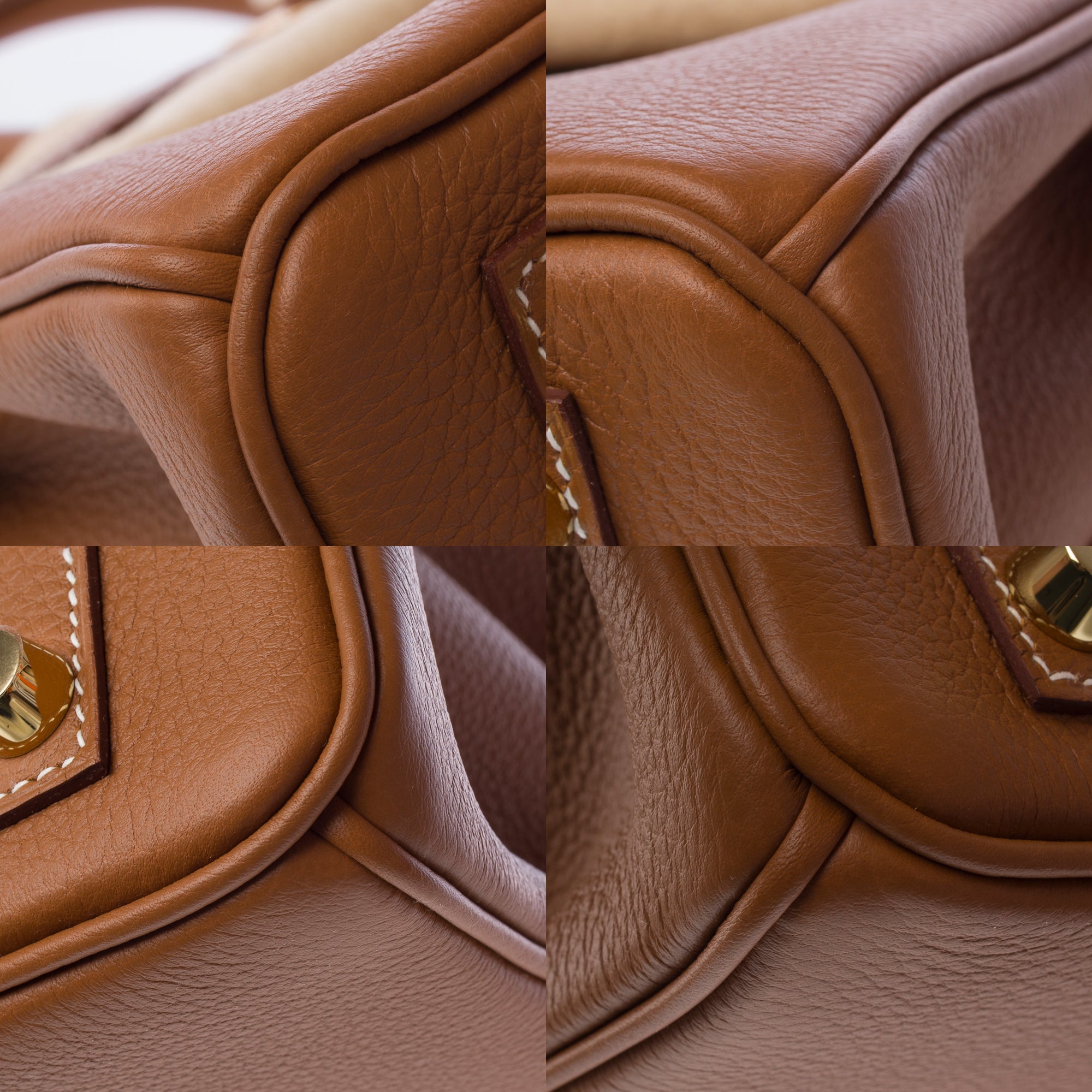 Sac HERMES Birkin 25 en Cuir Doré - 103325