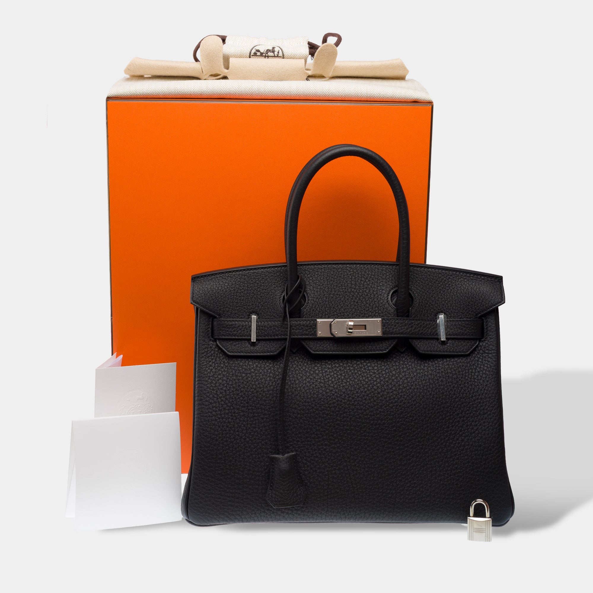 Sac HERMES Birkin 30 en Cuir Noir - 103327