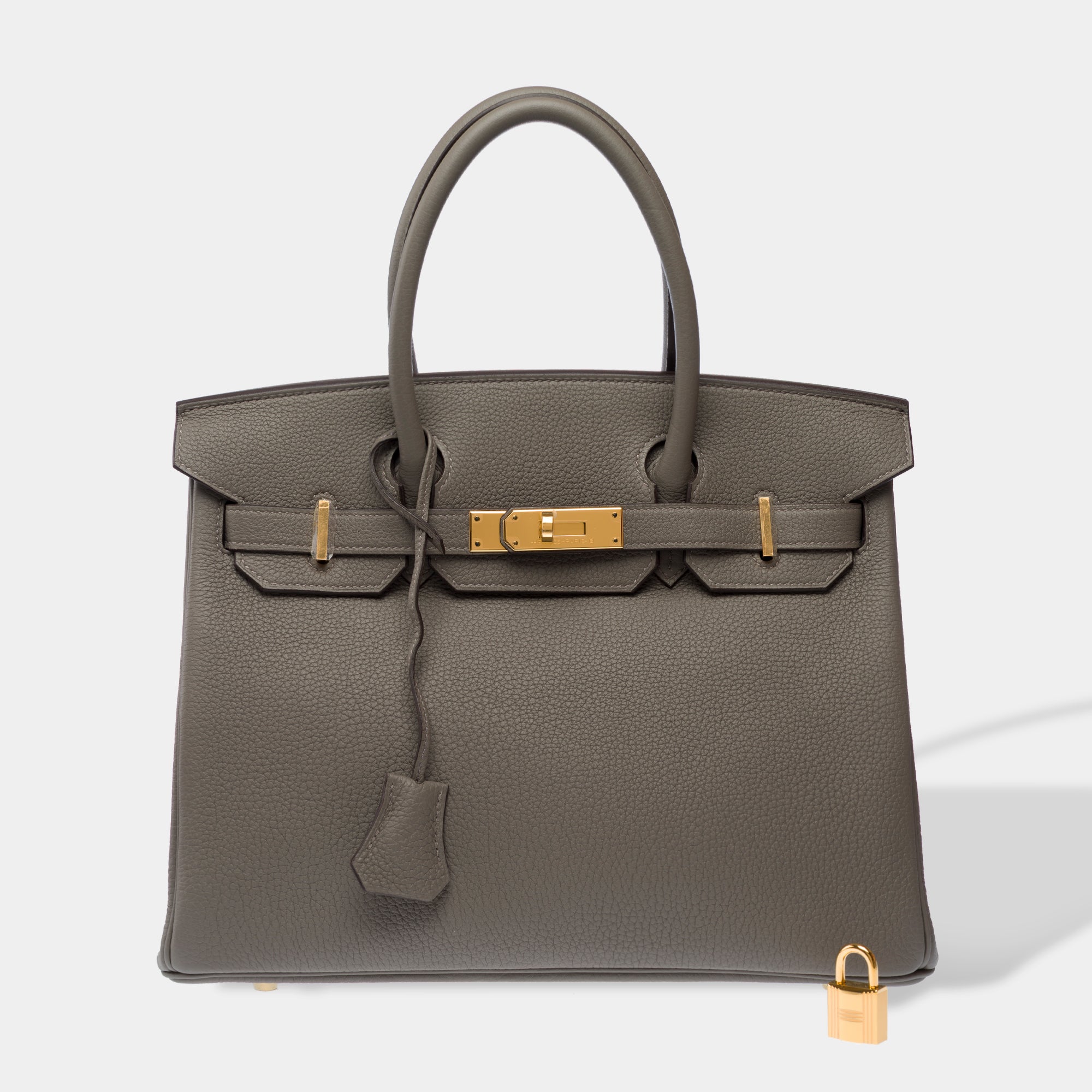 Sac HERMES Birkin 30 en Cuir Gris - 103307