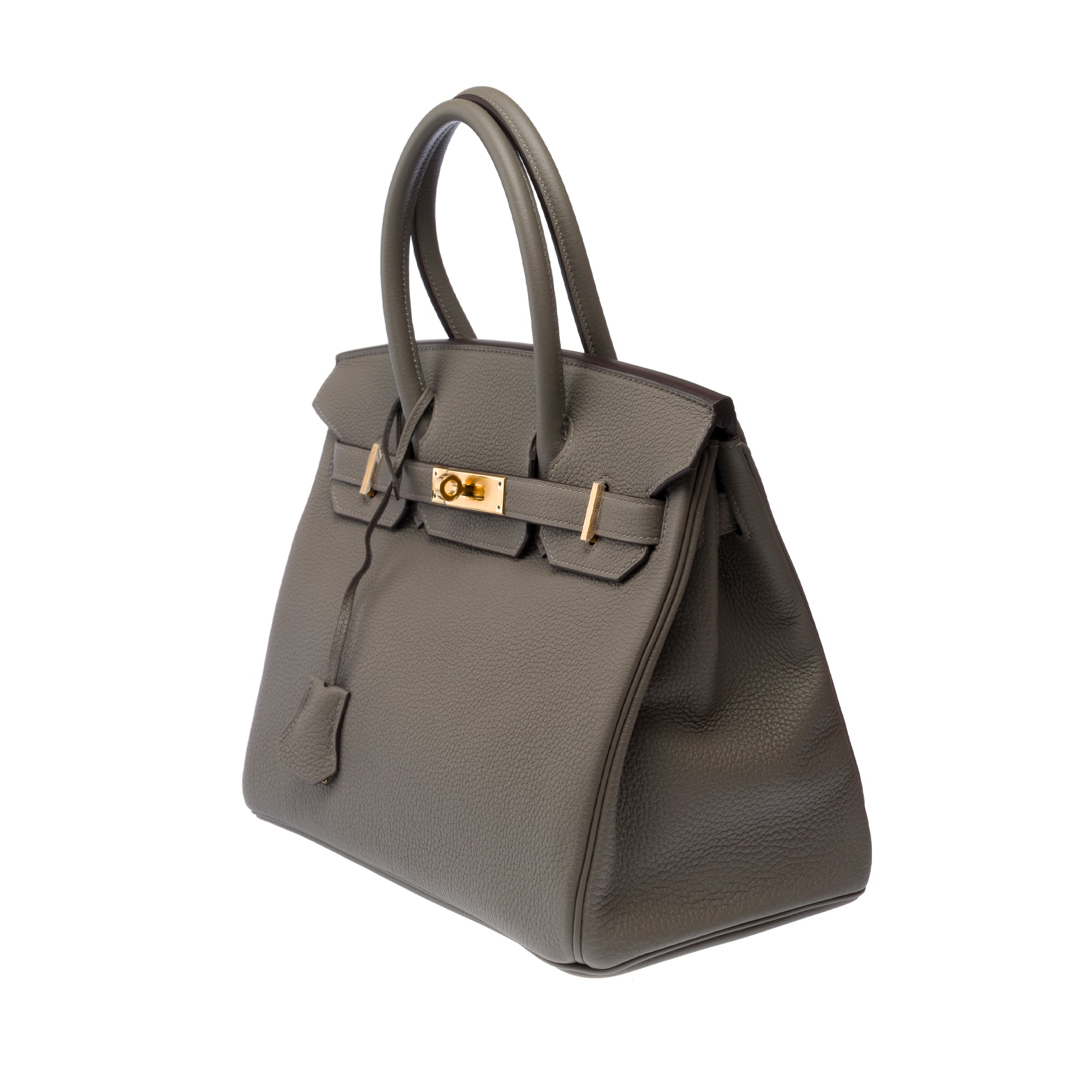 Sac HERMES Birkin 30 en Cuir Gris - 103307