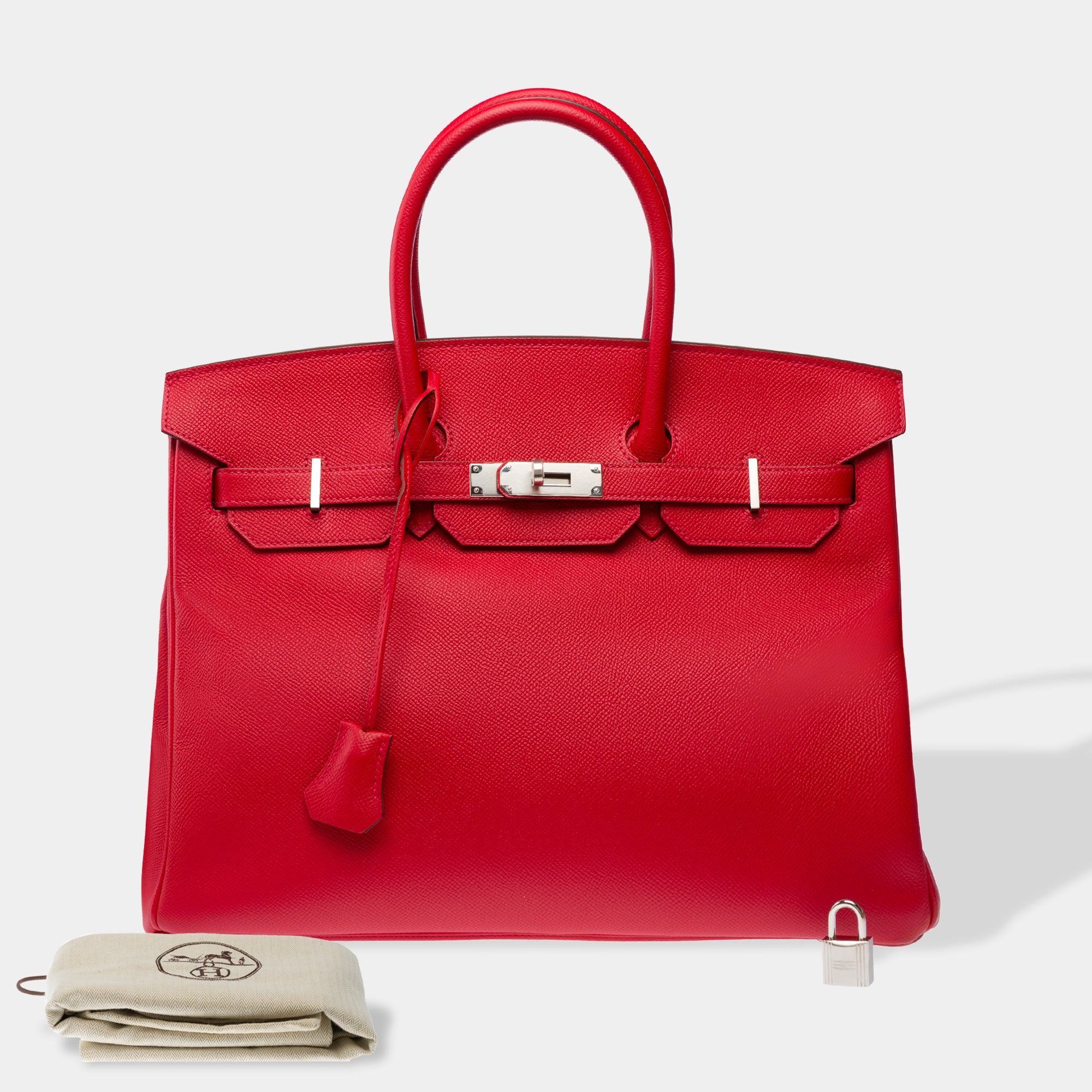 Sac HERMES Birkin 35 en Cuir Rouge - 103312
