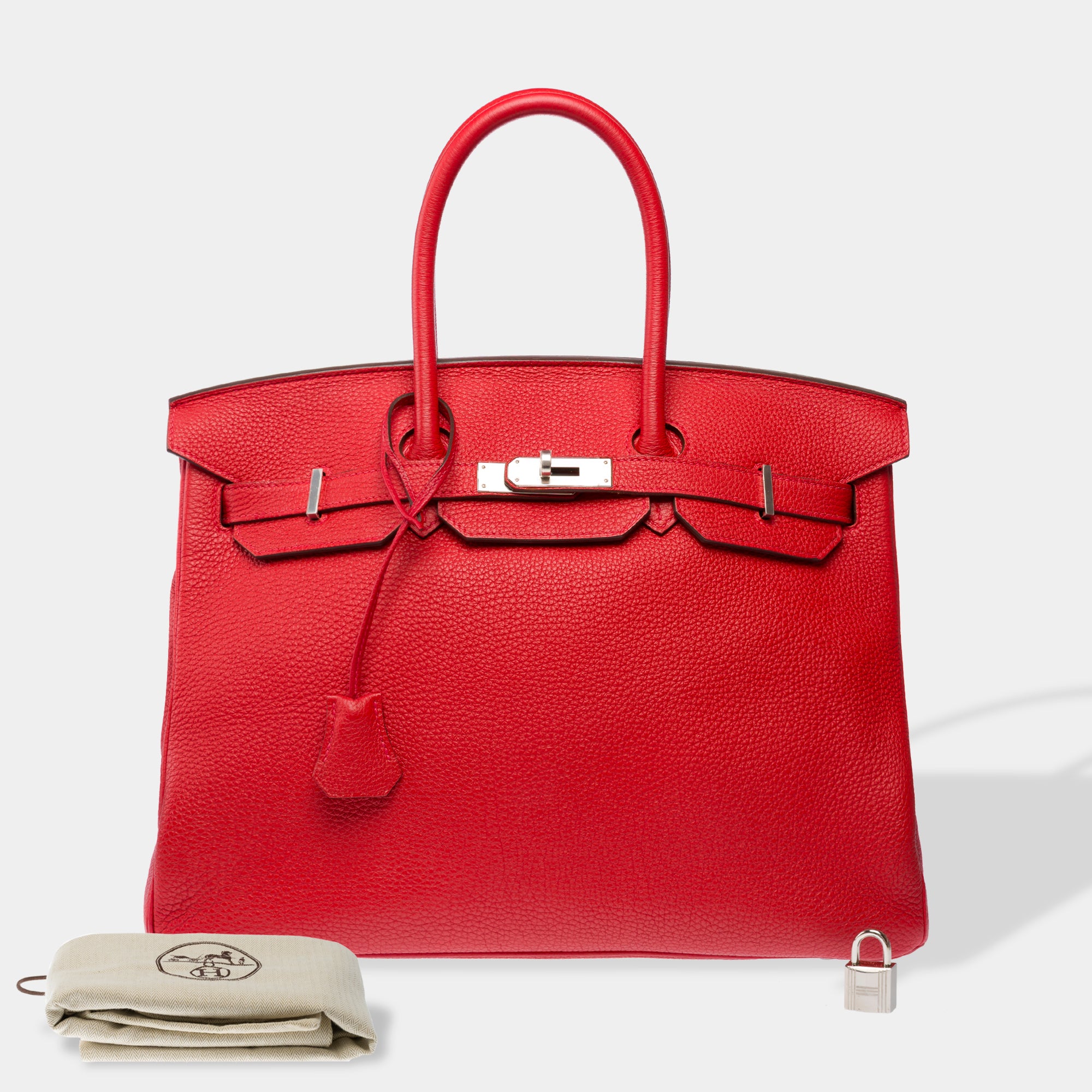 Sac HERMES Birkin 35 en Cuir Rouge - 103313
