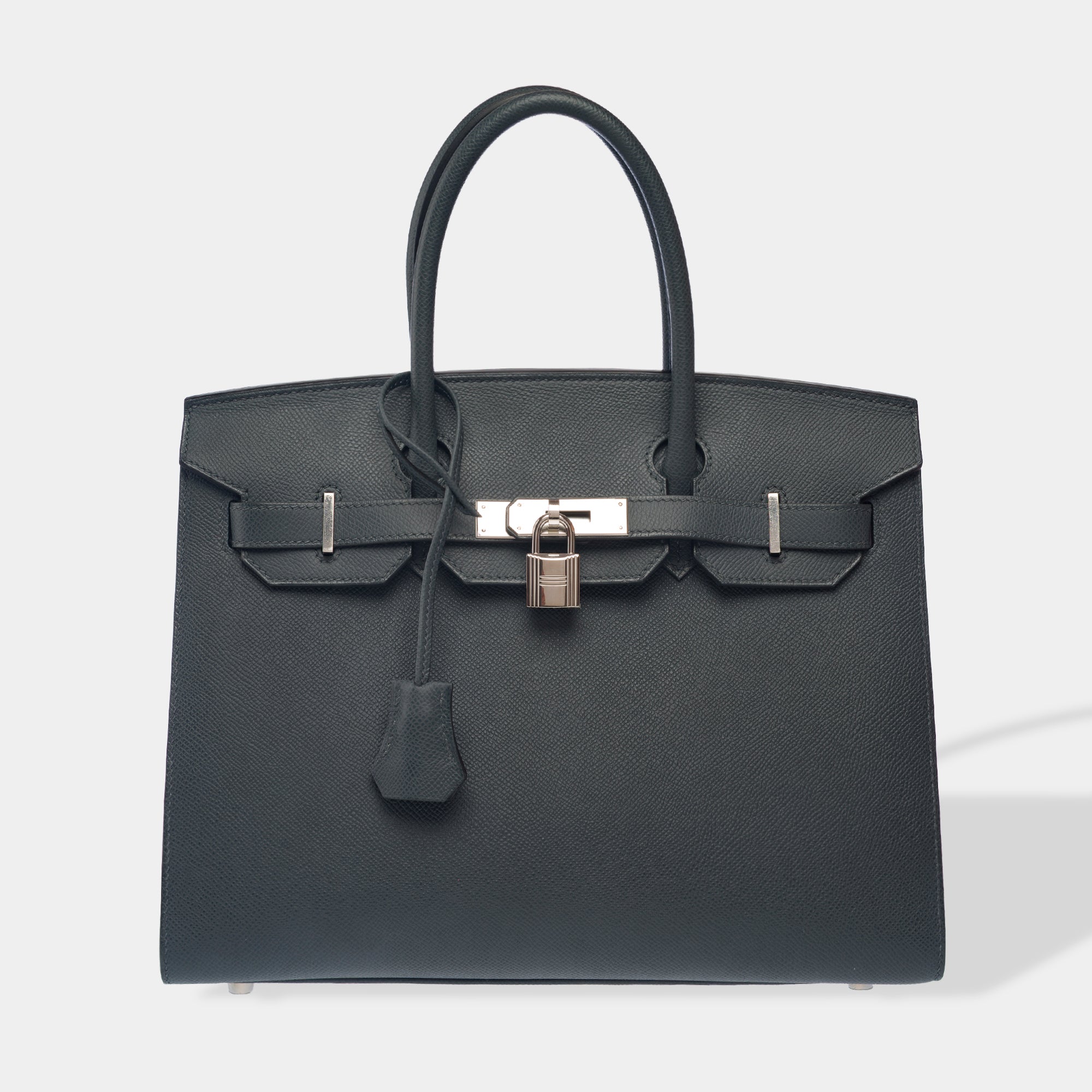 Sac HERMES Birkin 30 en Cuir Gris - 103316