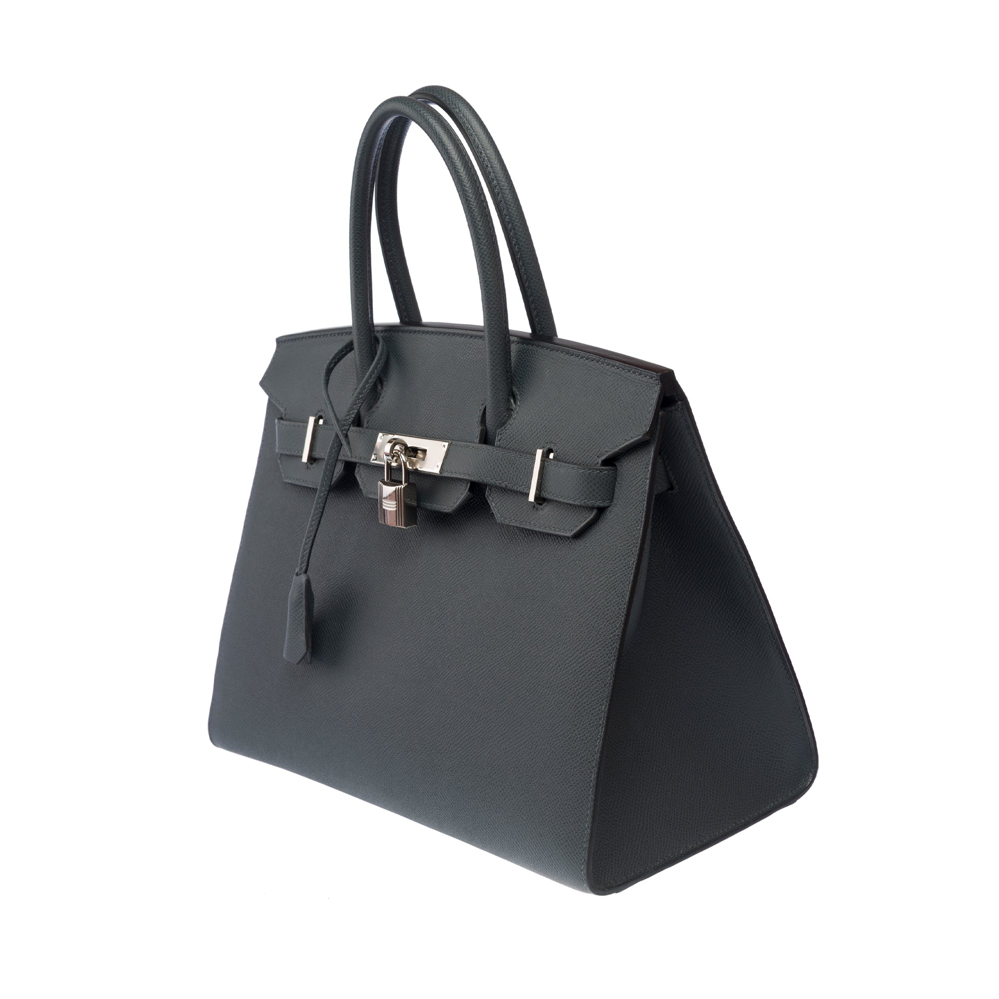 Sac HERMES Birkin 30 en Cuir Gris - 103316