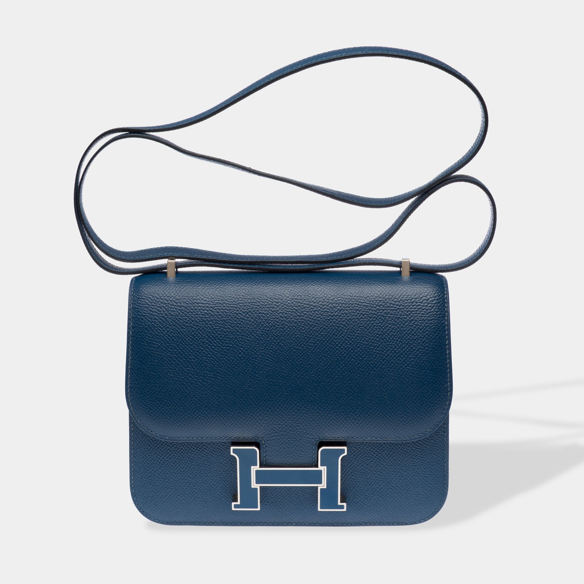 Sac HERMES Constance en Cuir Bleu - 103314