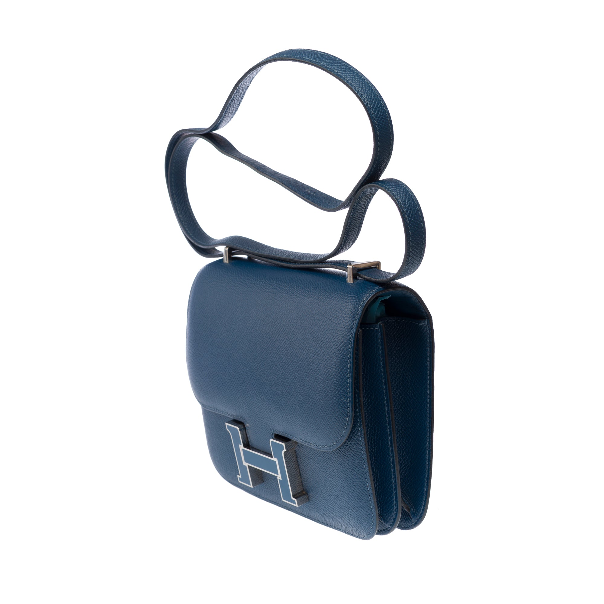 Sac HERMES Constance en Cuir Bleu - 103314