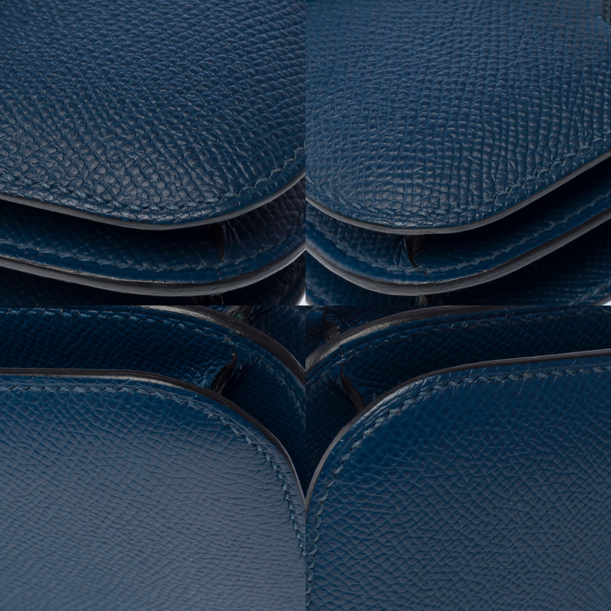 Sac HERMES Constance en Cuir Bleu - 103314
