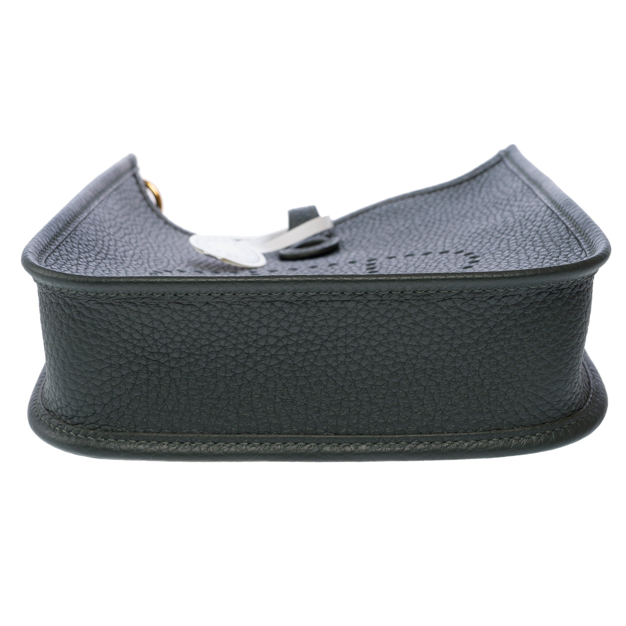 Sac HERMES Mini Evelyne en Cuir Vert - 103300