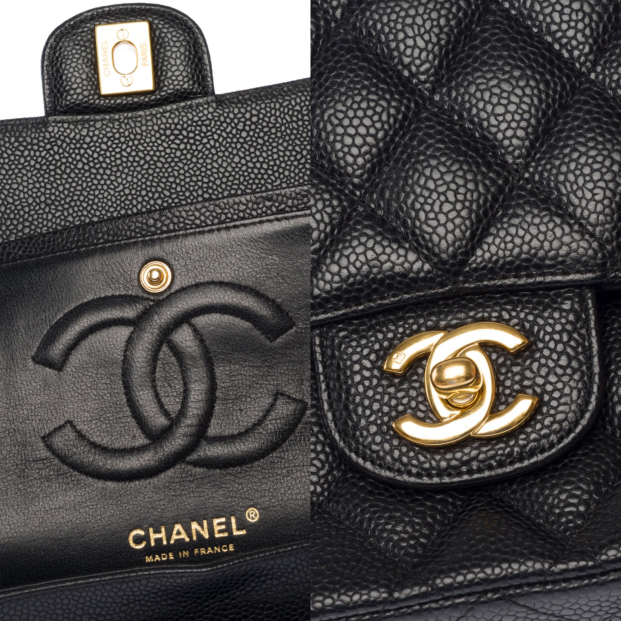 Sac CHANEL Timeless/Classique en Cuir Noir - 103345