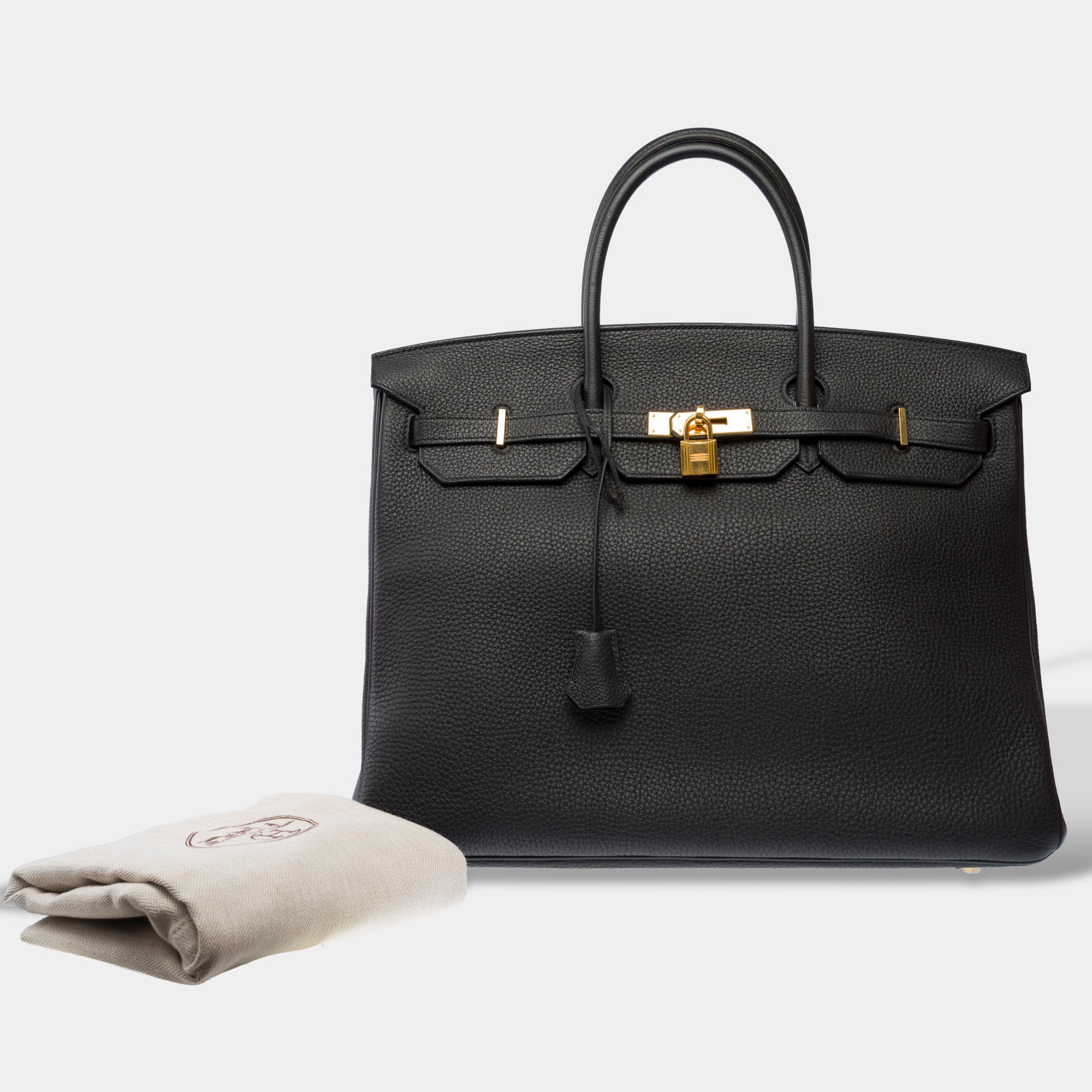 Sac HERMES Birkin 40 en Cuir Noir - 103343