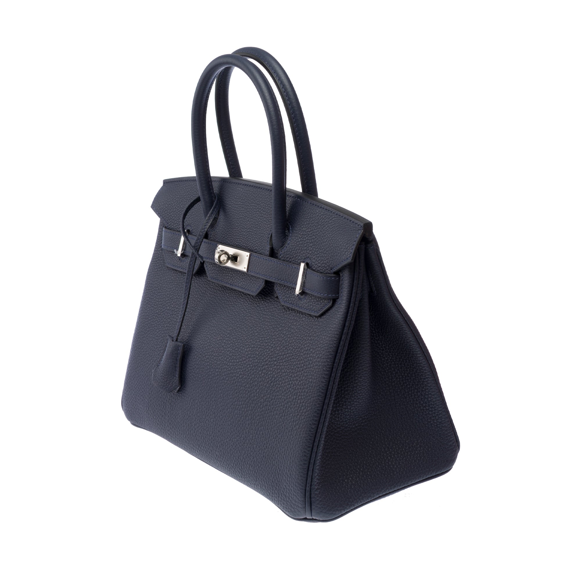 Sac HERMES Birkin 30 en Cuir Bleu Marine - 103339