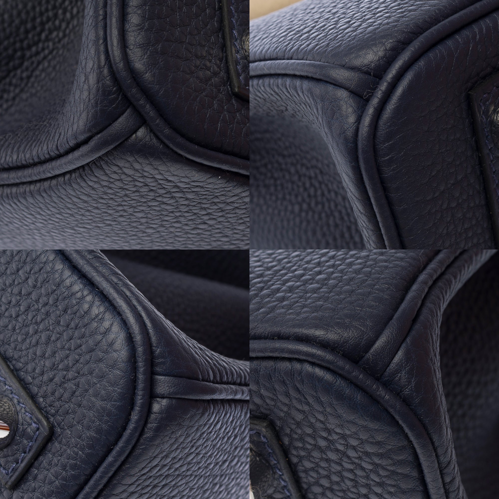 Sac HERMES Birkin 30 en Cuir Bleu Marine - 103339