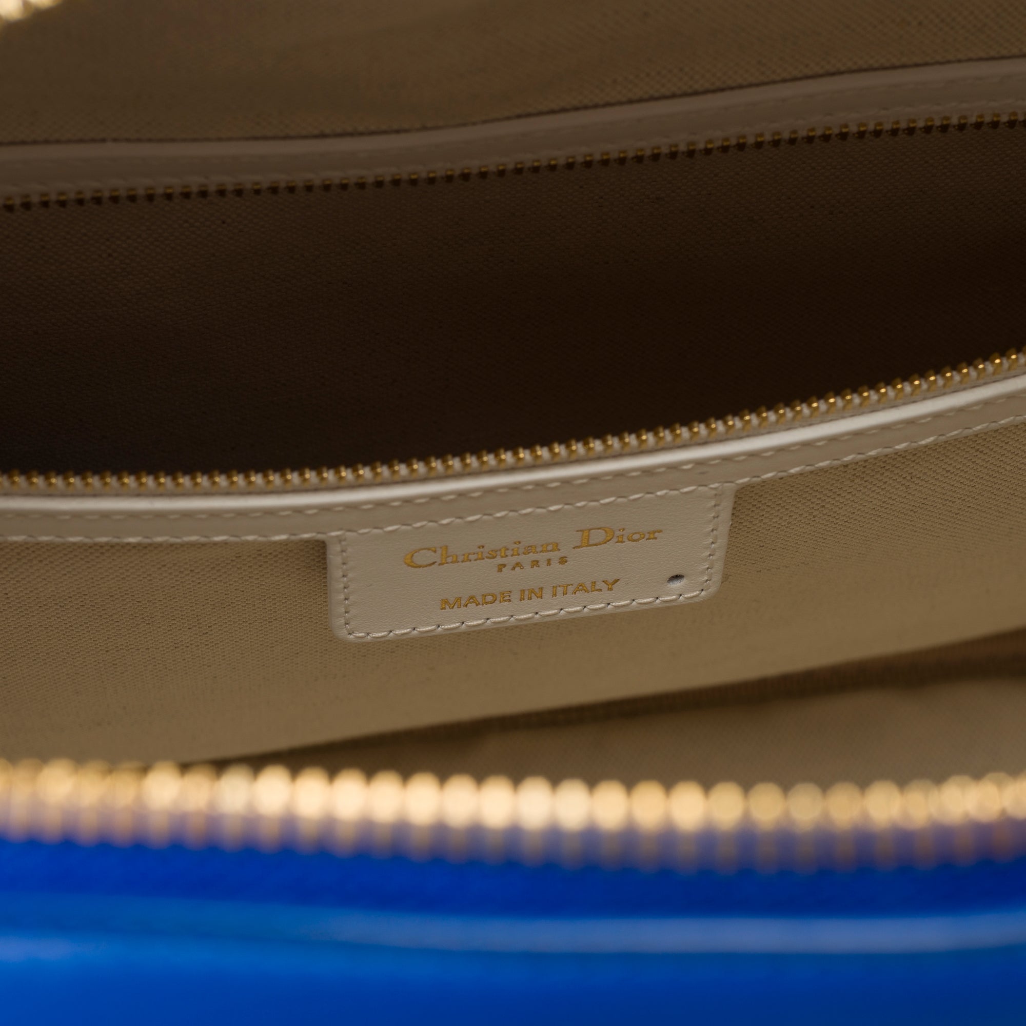 Sac DIOR en Cuir Bleu - 103337