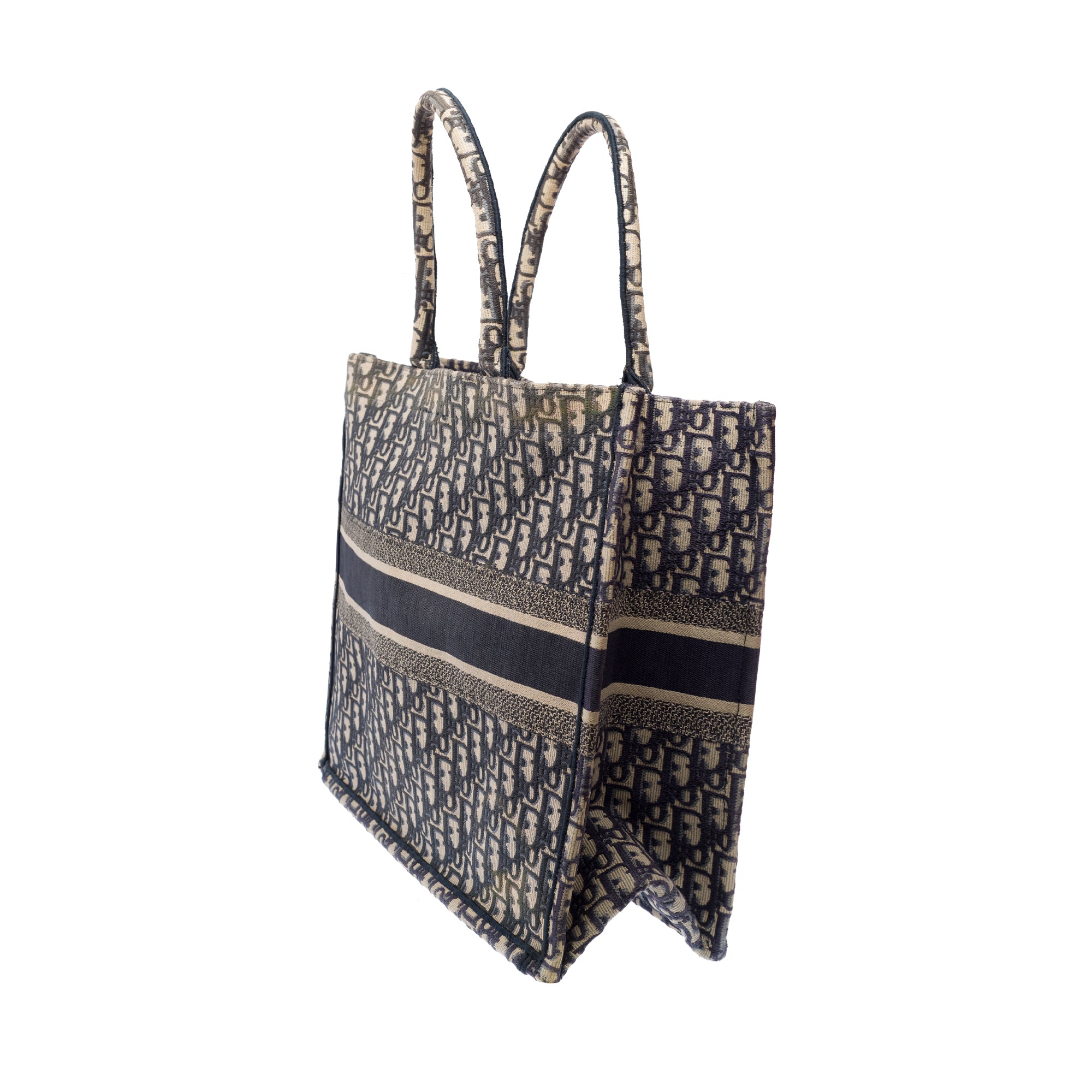 Sac DIOR Book Tote en Toile Bleu Marine - 103341