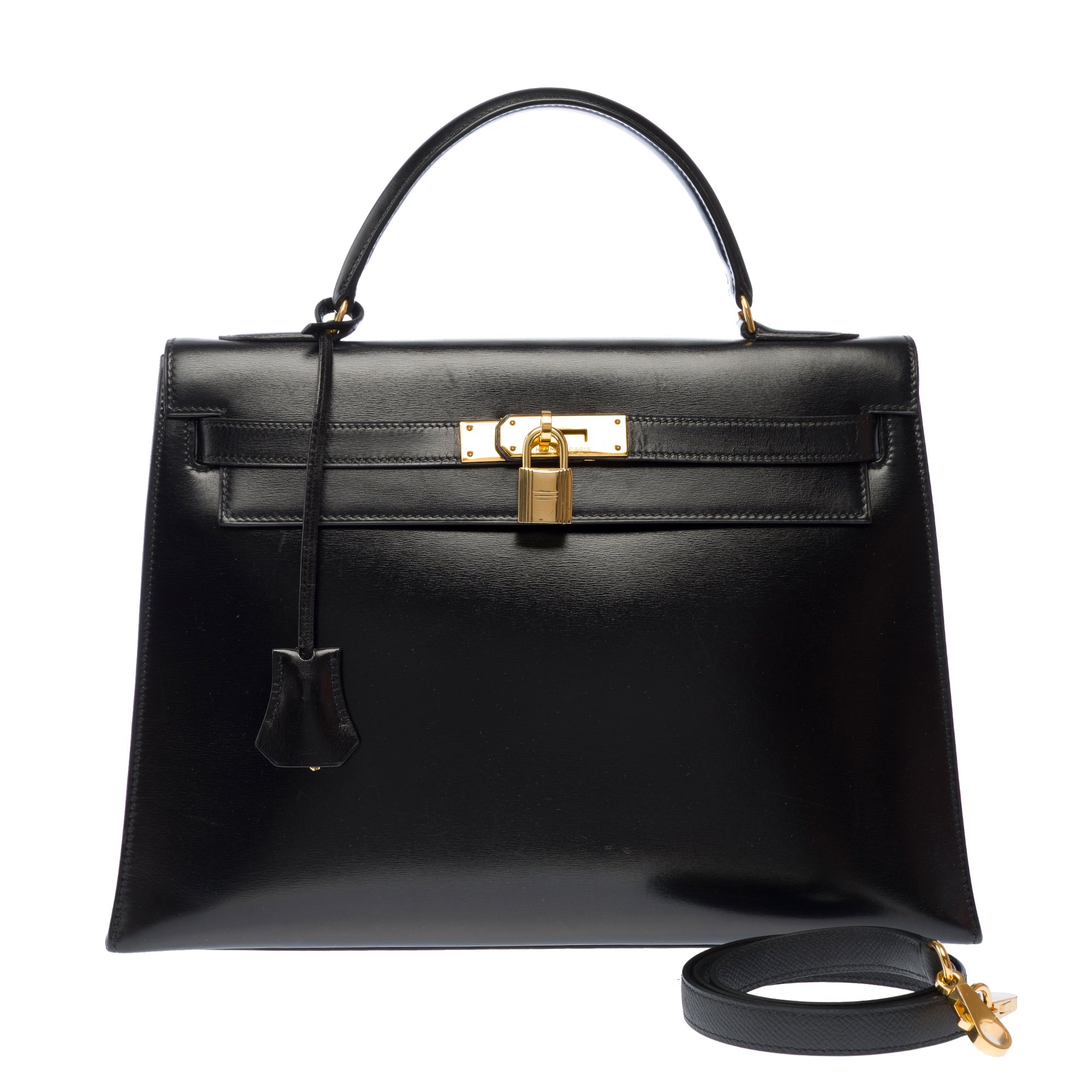 Sac HERMES Kelly 32 en Cuir Noir - 103331