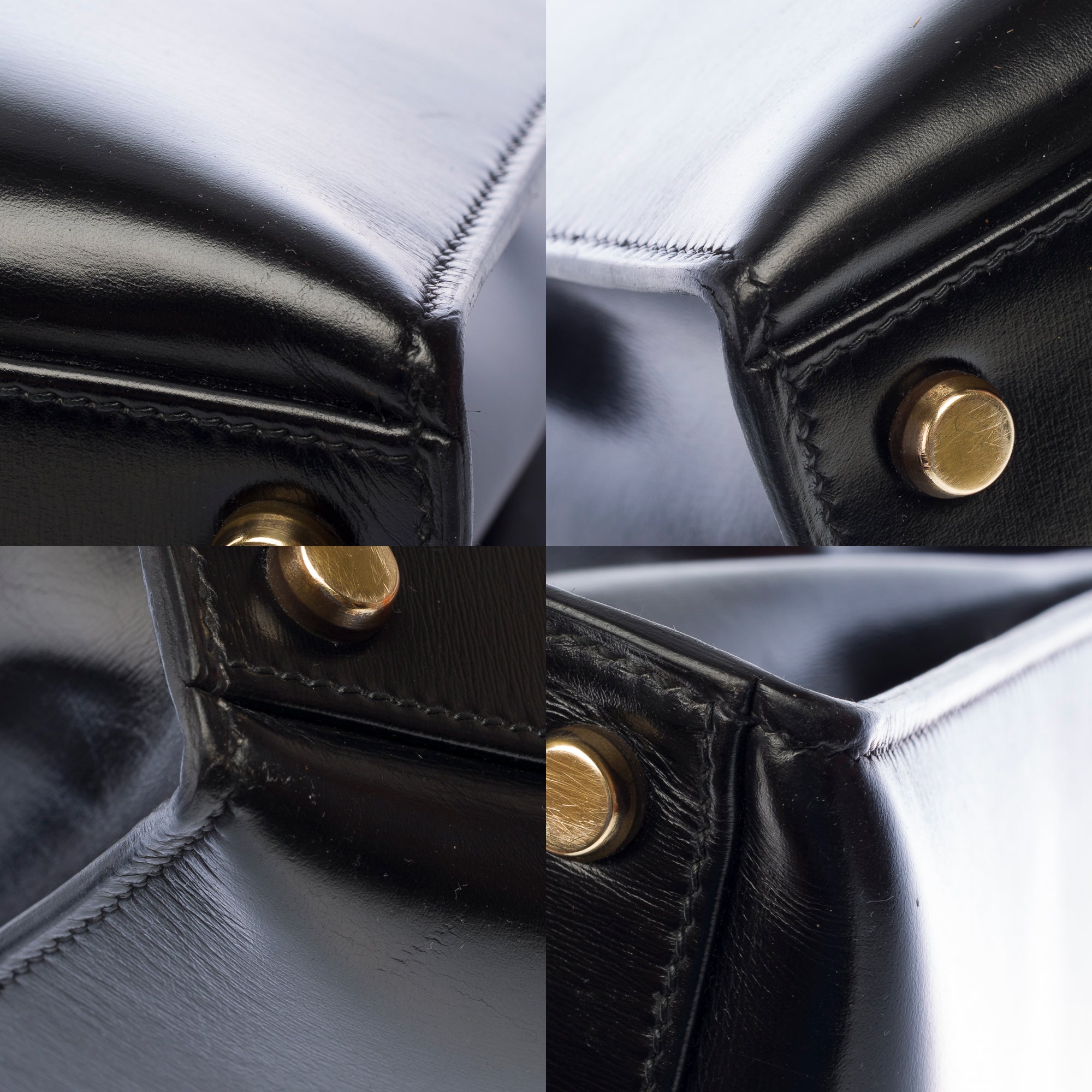 Sac HERMES Kelly 32 en Cuir Noir - 103331