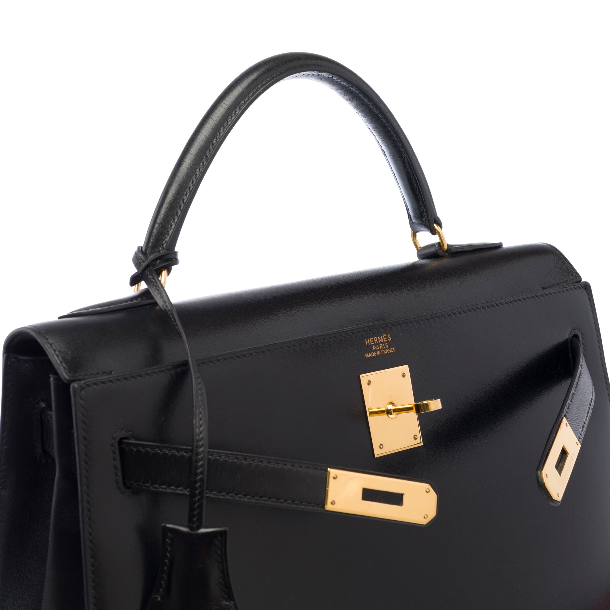 Sac HERMES Kelly 32 en Cuir Noir - 103332