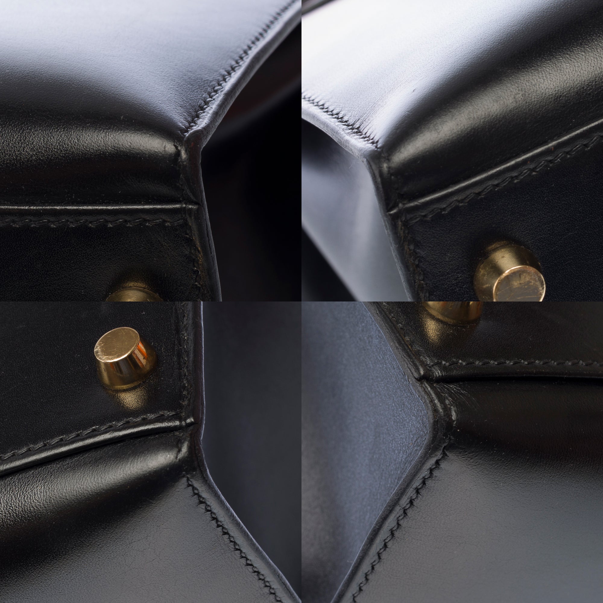 Sac HERMES Kelly 32 en Cuir Noir - 103332