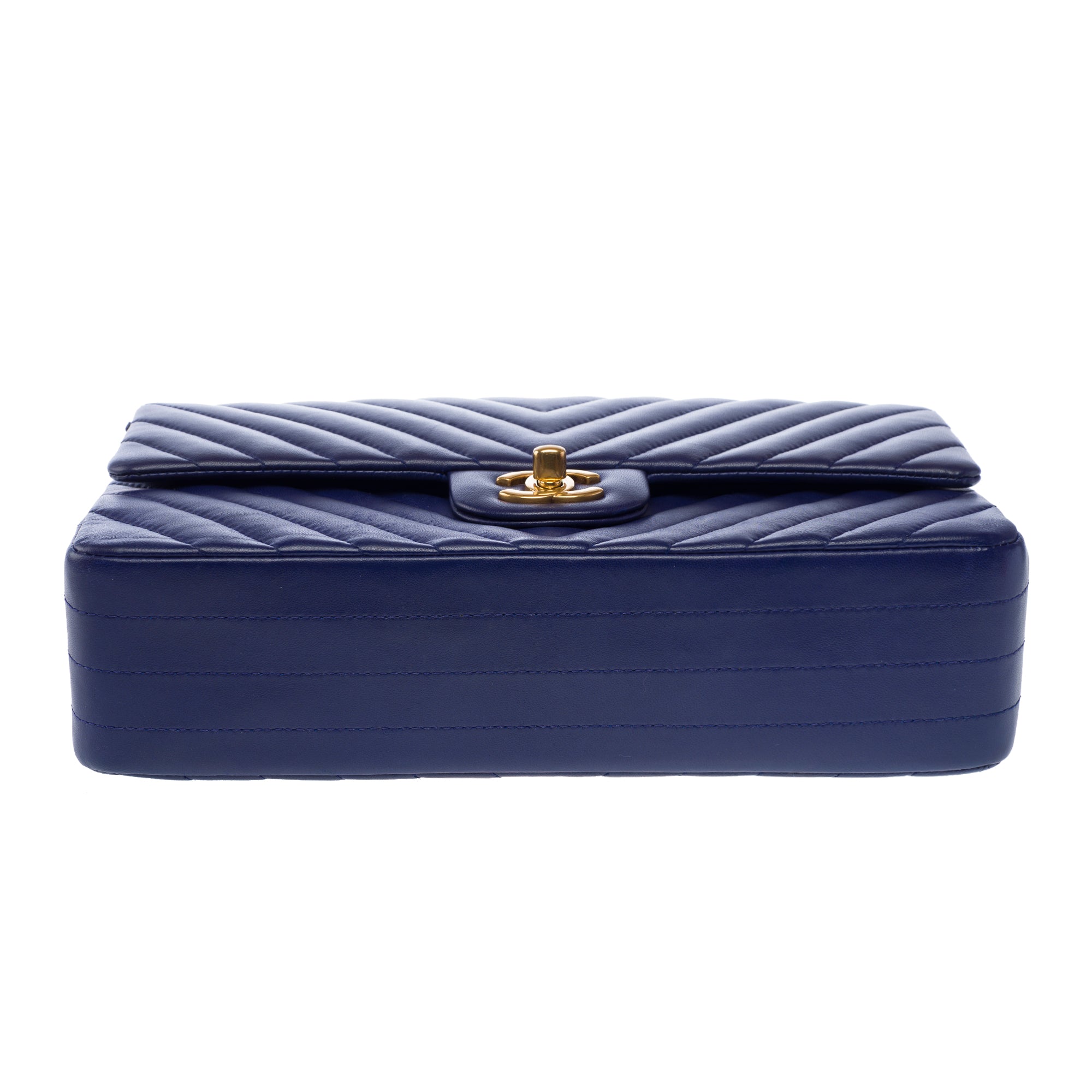 Sac CHANEL Timeless/Classique en Cuir Bleu - 103359