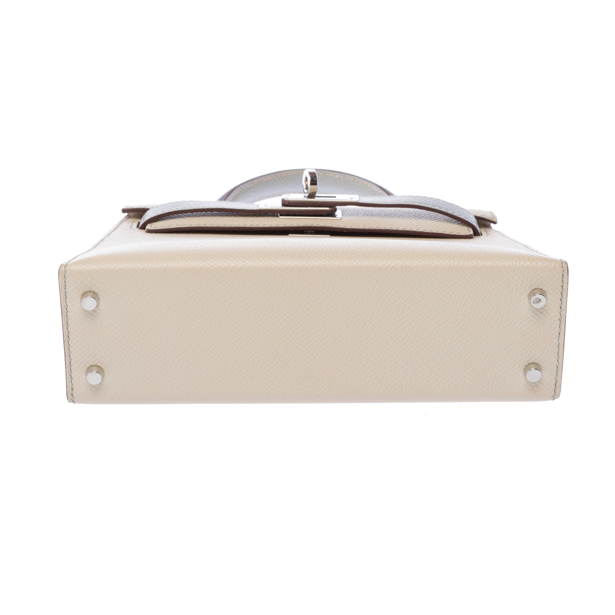 Sac HERMES Kelly Mini en Cuir Beige - 103361
