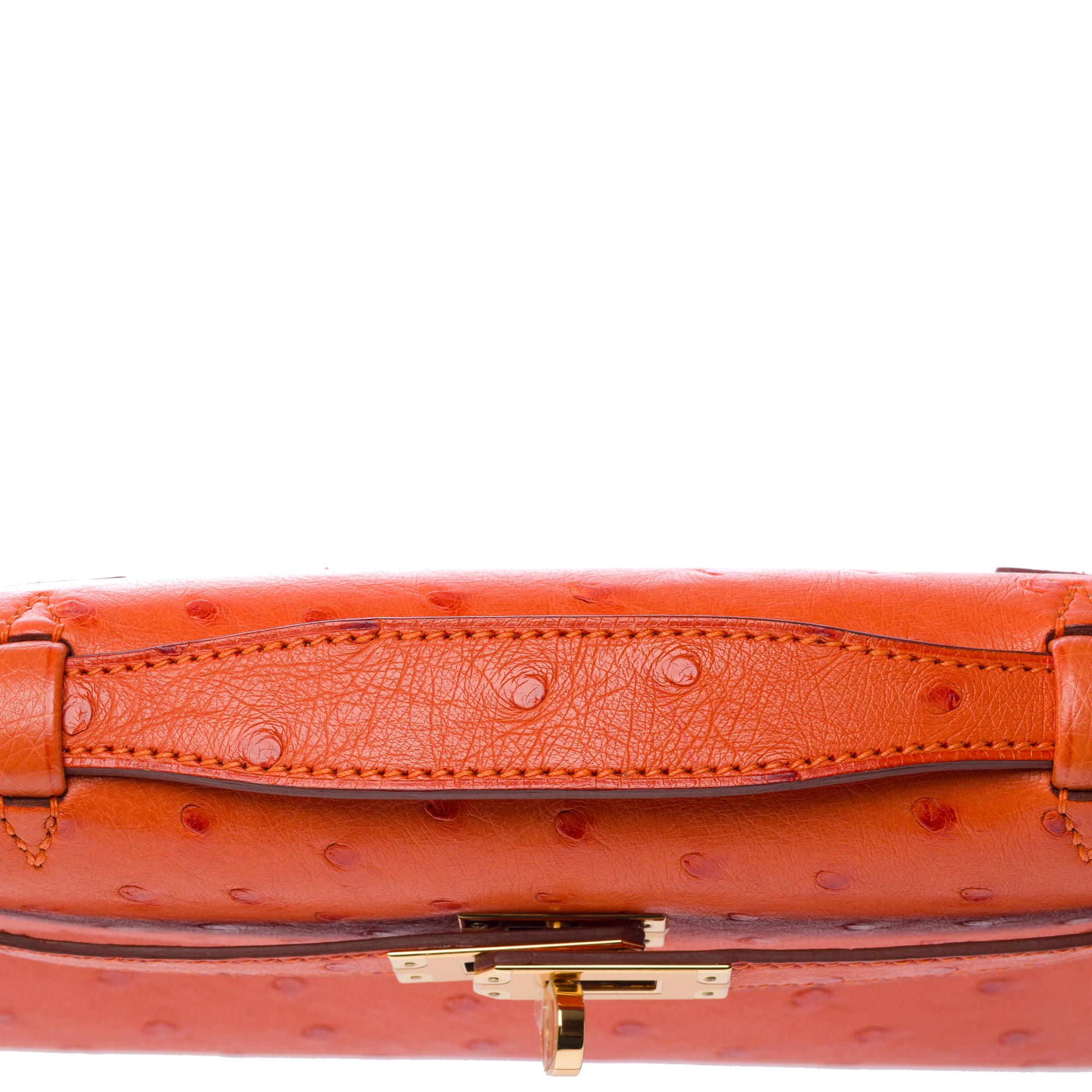 Sac HERMES Kelly Mini en Cuirs exotiques Orange - 103364