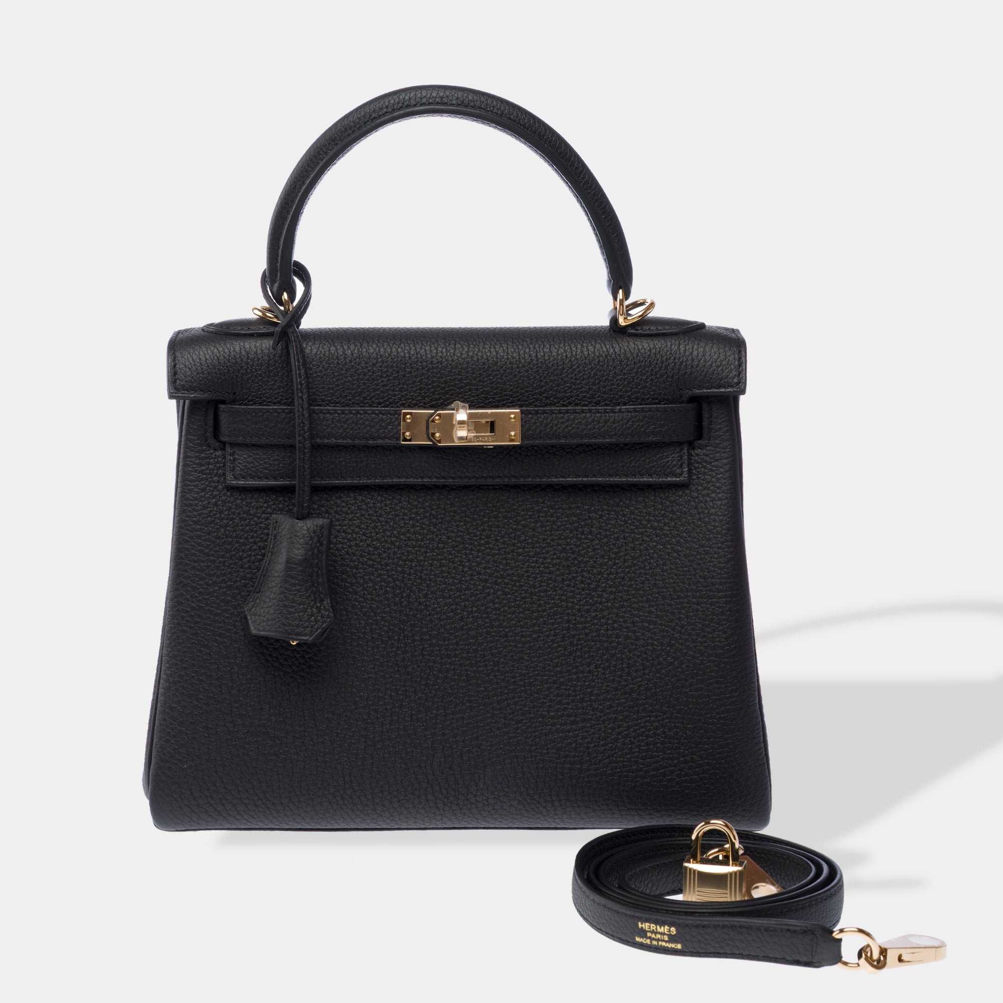 Sac HERMES Kelly 25 en Cuir Noir - 103366