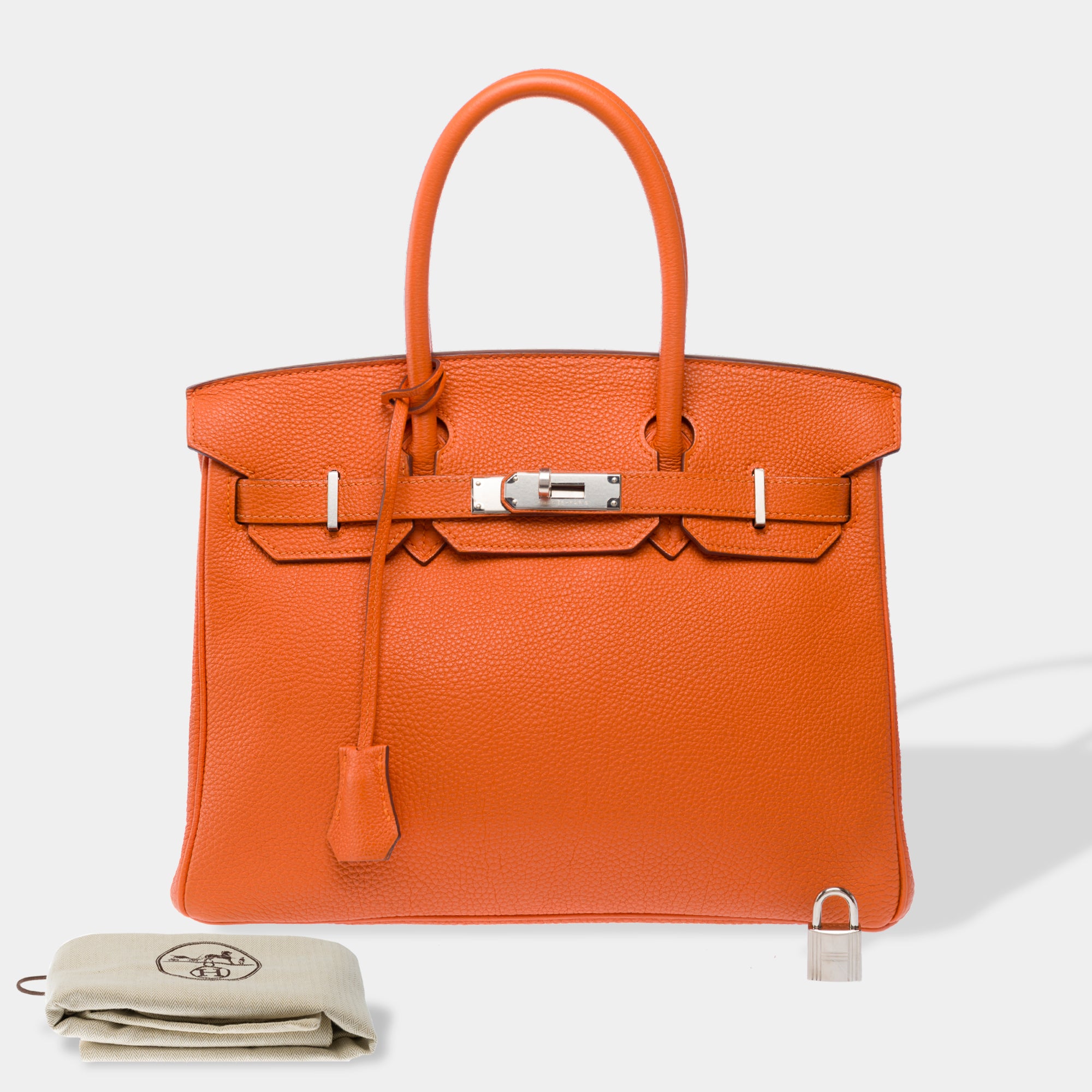 Sac HERMES Birkin 30 en Cuir Orange - 103365