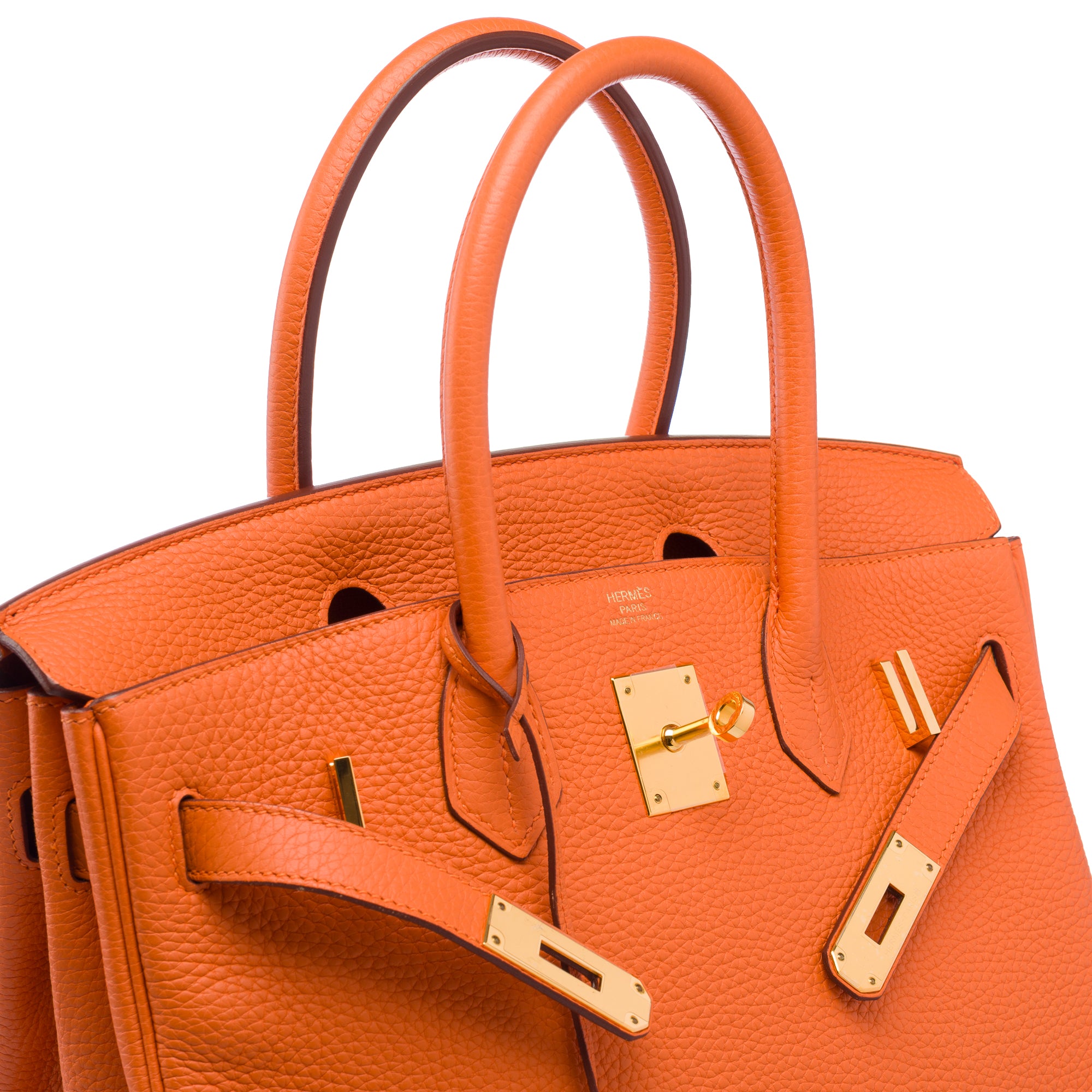 Sac HERMES Birkin 30 en Cuir Orange - 103357