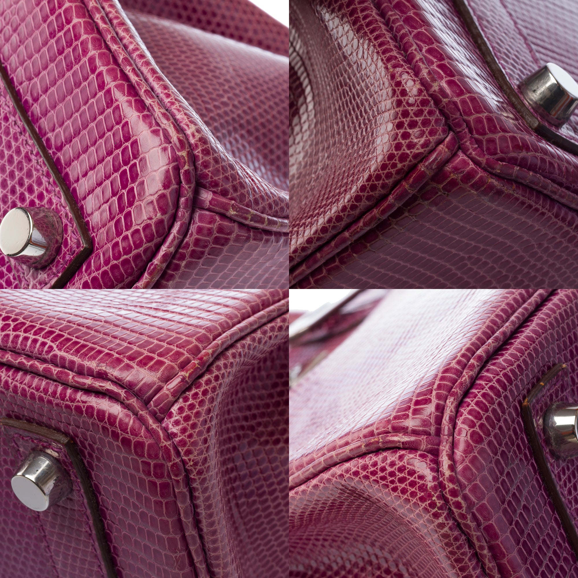 Sac HERMES Birkin 25 en Cuirs exotiques Violet - 103358