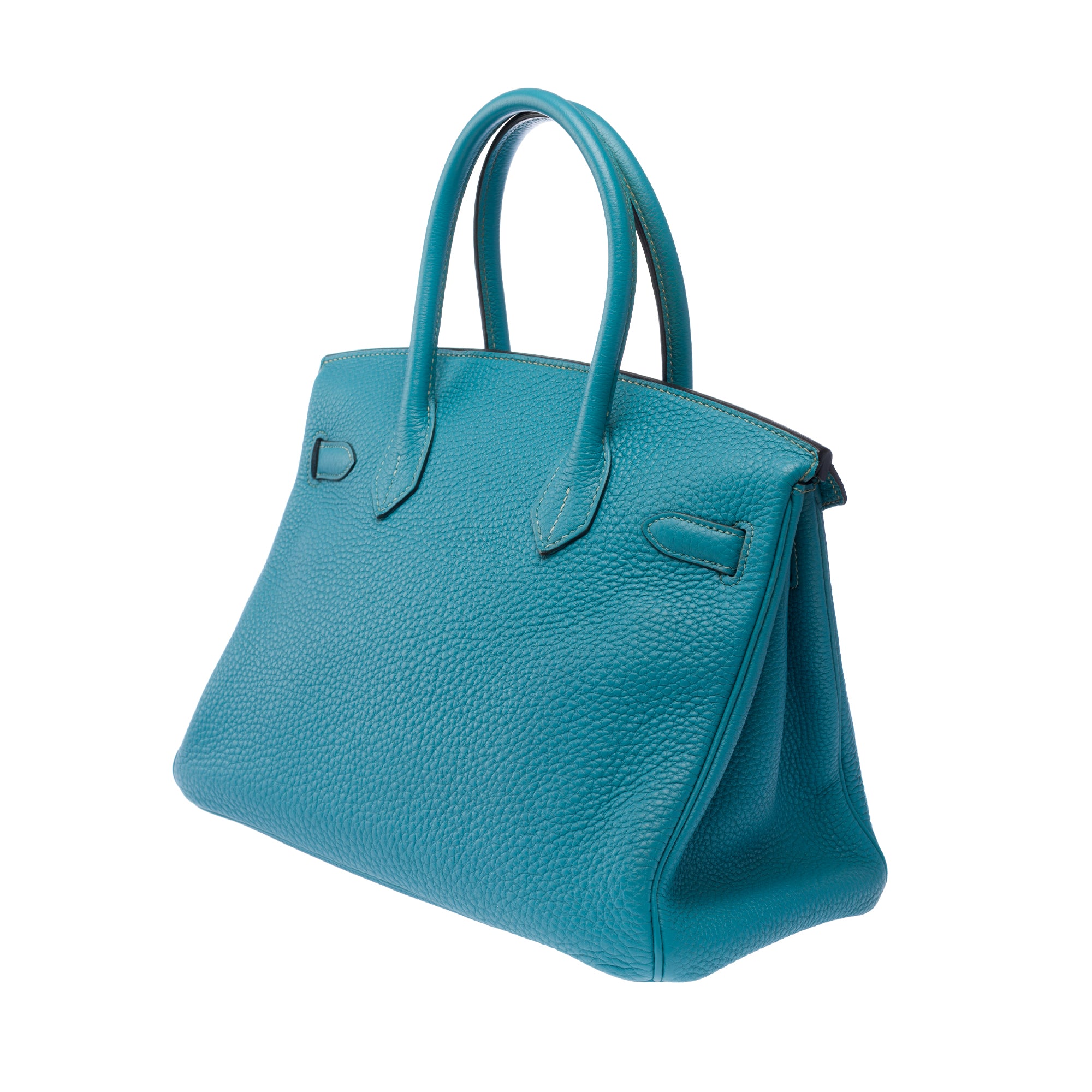 Sac HERMES Birkin 30 en Cuir Bleu - 103371