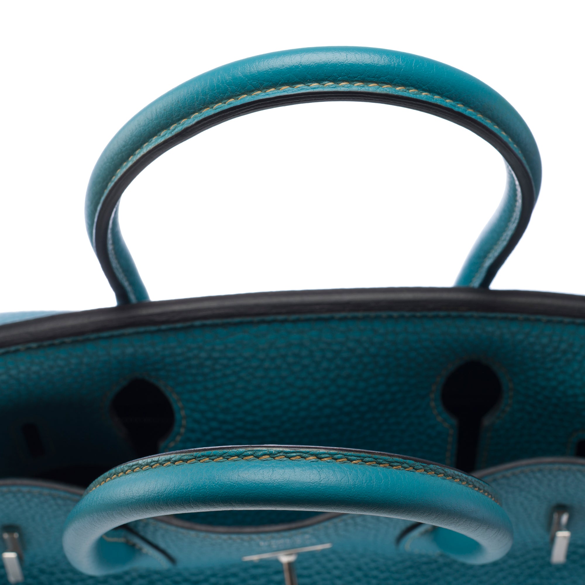 Sac HERMES Birkin 30 en Cuir Bleu - 103371