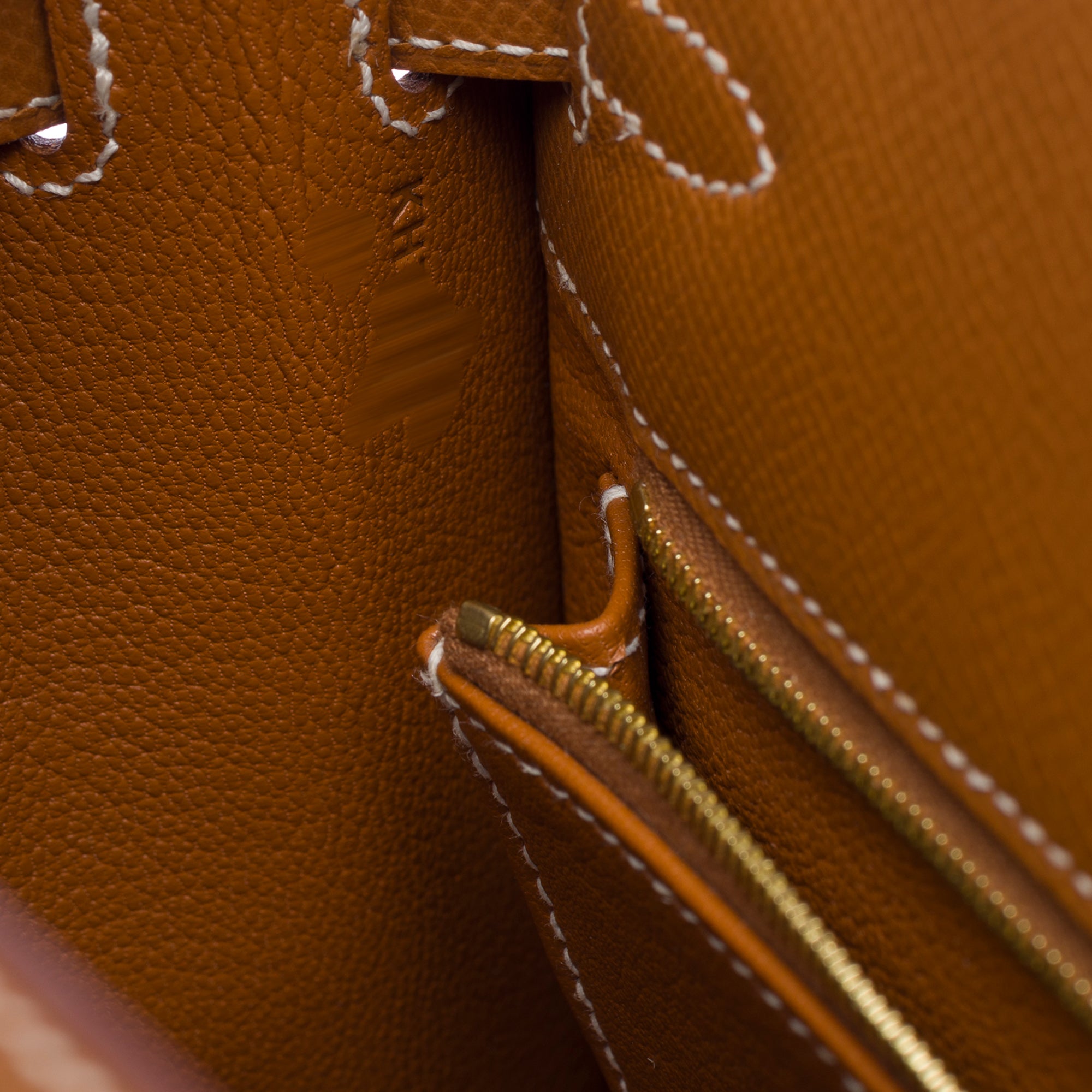 Sac HERMES Kelly 25 en Cuir Doré - 103373