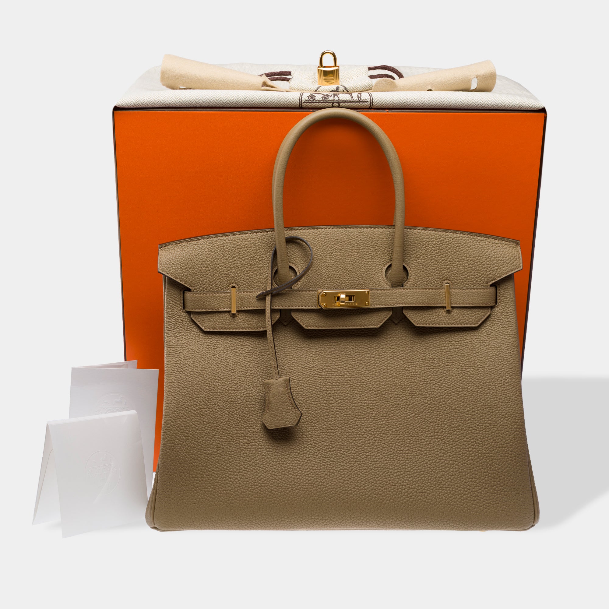 Sac HERMES Birkin 35 en Cuir Beige - 103376