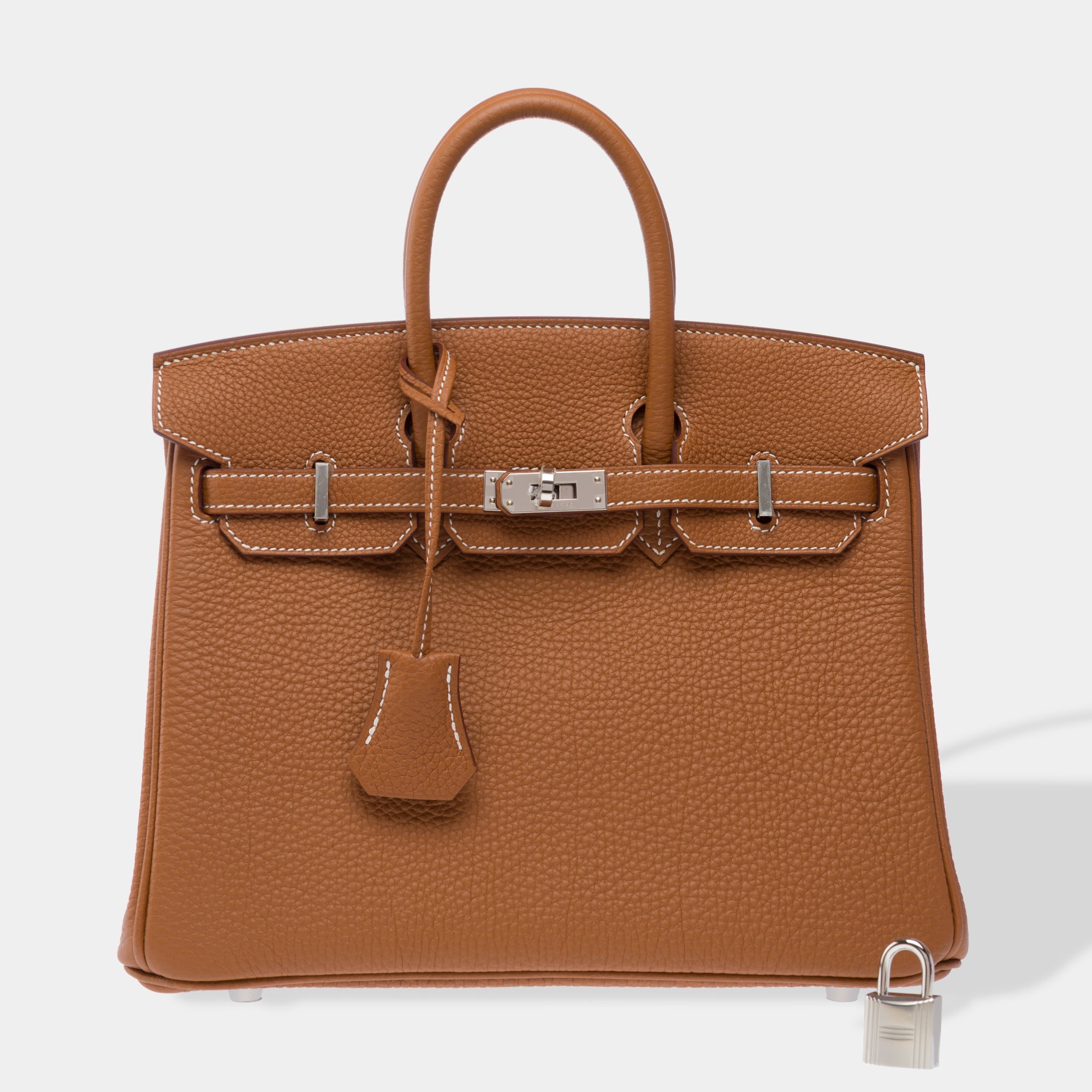 Sac HERMES Birkin 25 en Cuir Doré - 103369