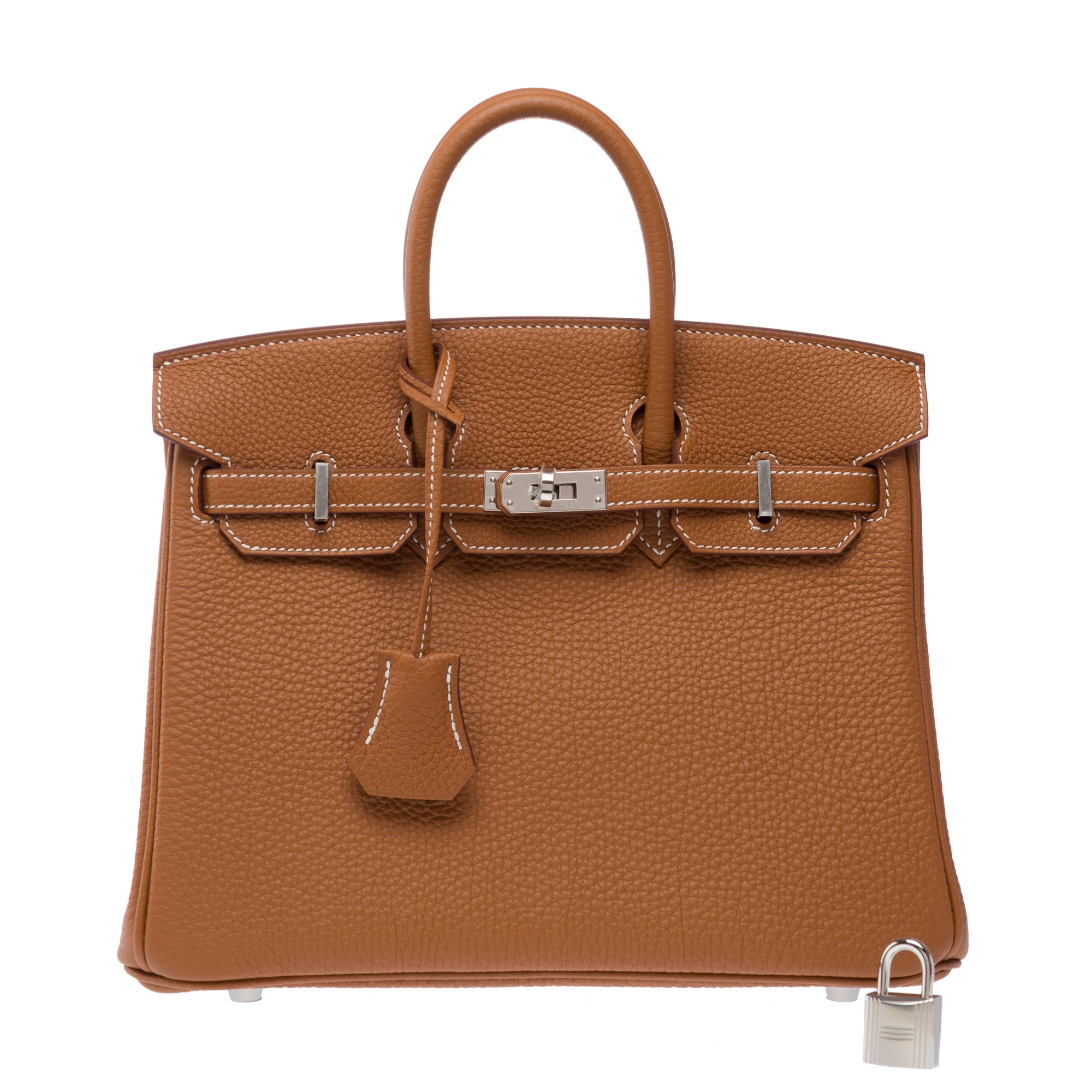 Sac HERMES Birkin 25 en Cuir Doré - 103369
