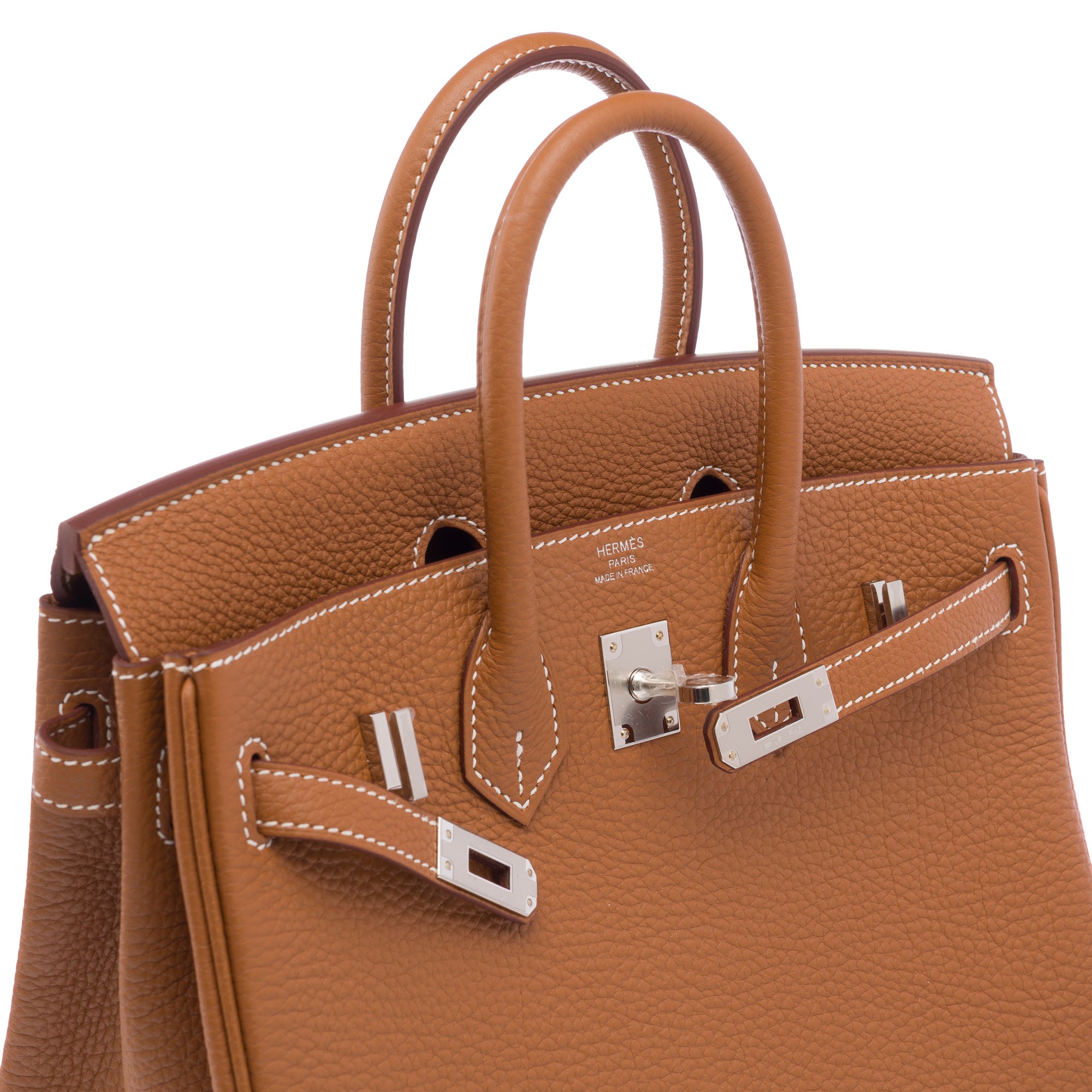 Sac HERMES Birkin 25 en Cuir Doré - 103369