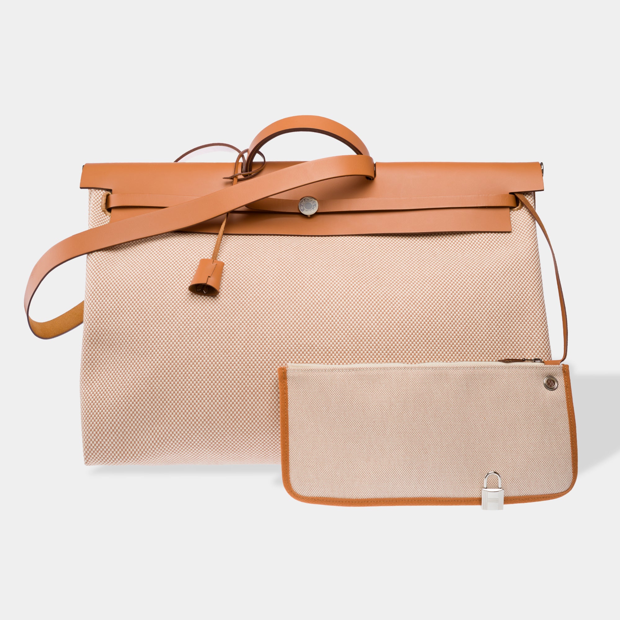 Sac HERMES Herbag en Toile Beige - 103375