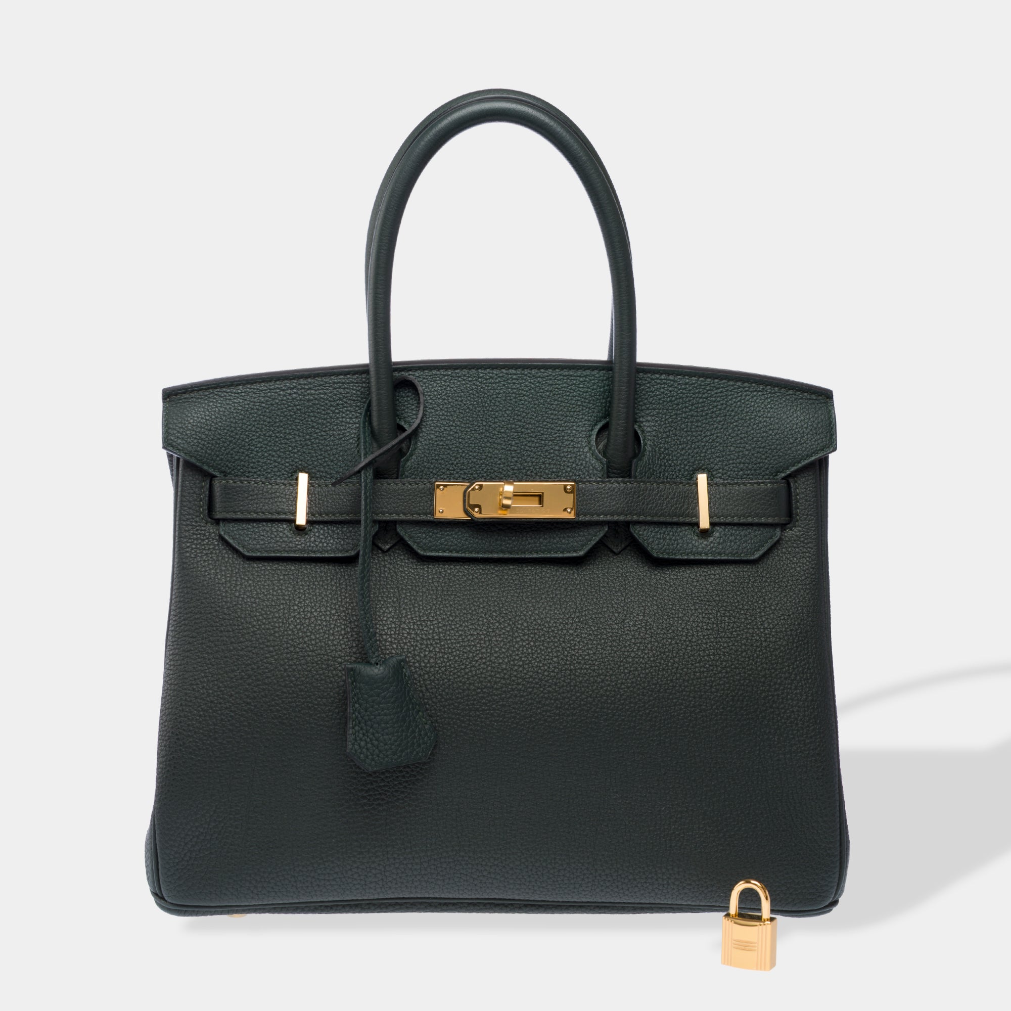 Sac HERMES Birkin 30 en Cuir Vert - 103372